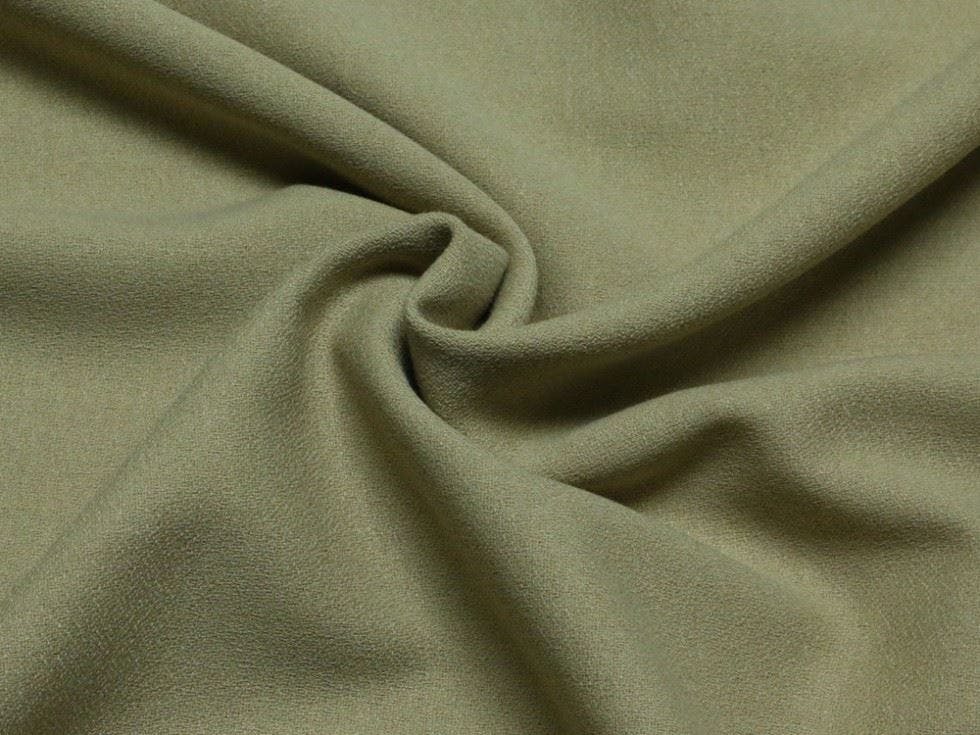 Minerva Beige Core Range Deadstock Viscose Stretch Woven Crepe Fabric - Plain Design Dressmaking Fabric, 145 Cm / 58" Wide - Per Metre