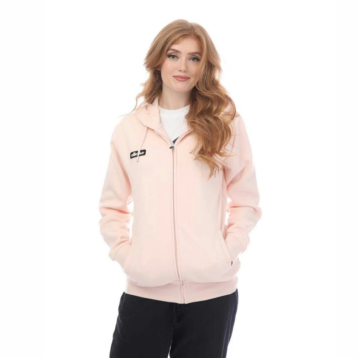 Ellesse Women's Pink / Henicea Regular Full Zip Hoodie - Extra Small