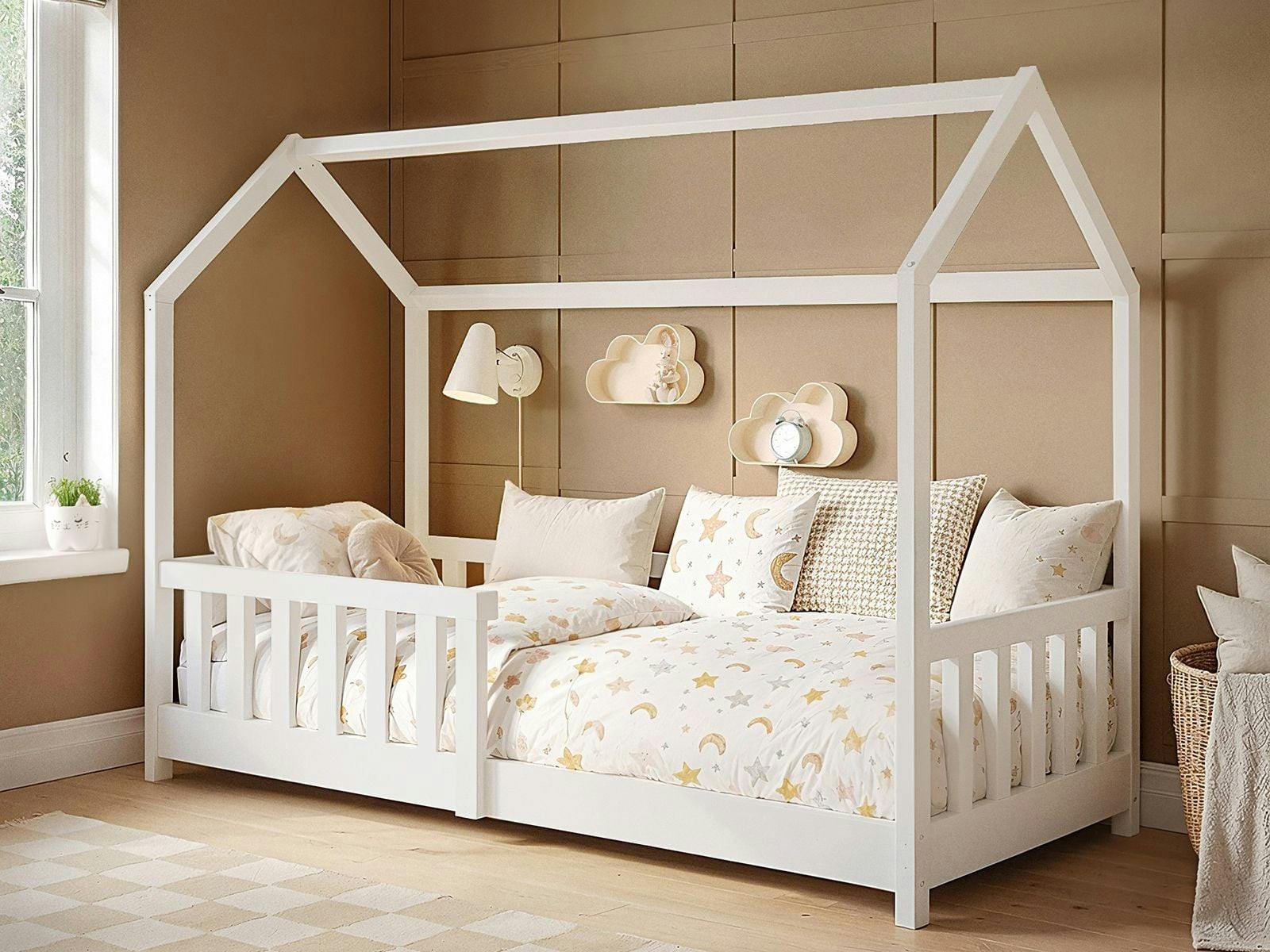 B&Q - Explorer Shorty Play House Floor Bed With Rails Wooden White - Image 2