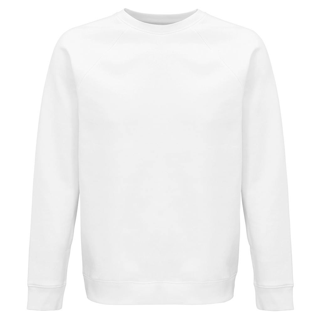 Sol's Men's White Space Raglan Sweatshirt In | Size: 2XS - Image 2