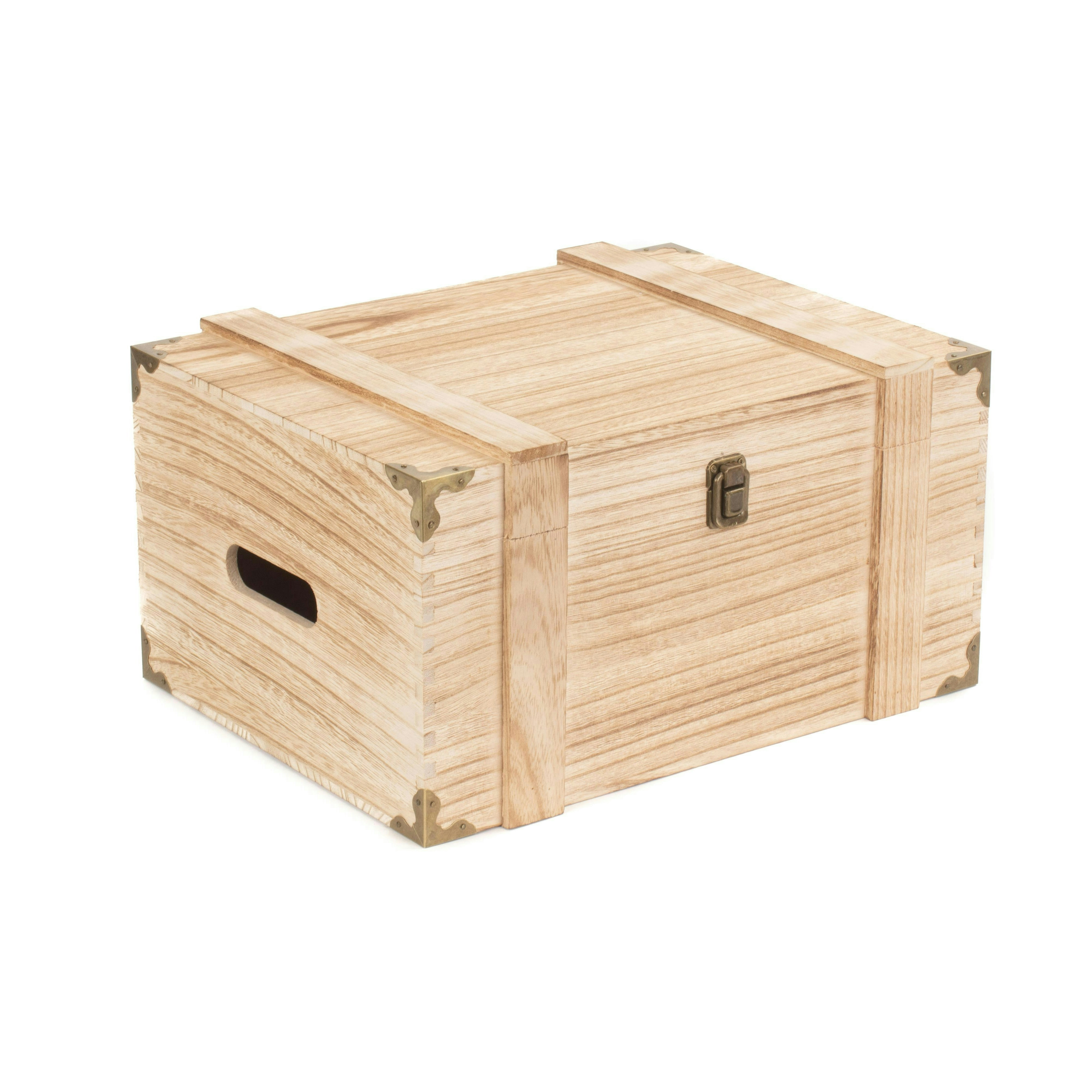 Red Hamper 6 Bottle Softwood Wooden Wine Chest - One Size