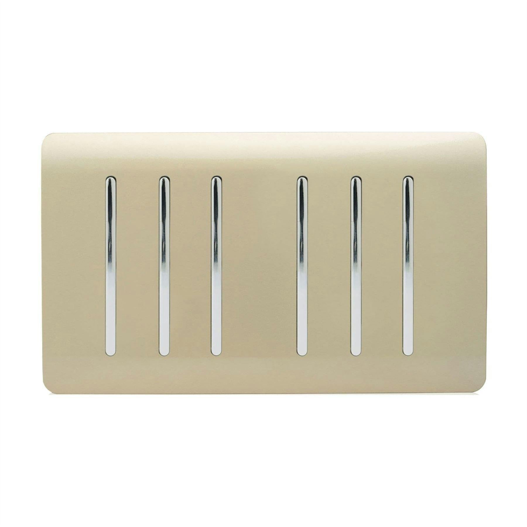 B&Q -  Switch Champagne Gold 6 Gang 1 Or 2 Way Light SwitchArt-Ss66Go - Image 6