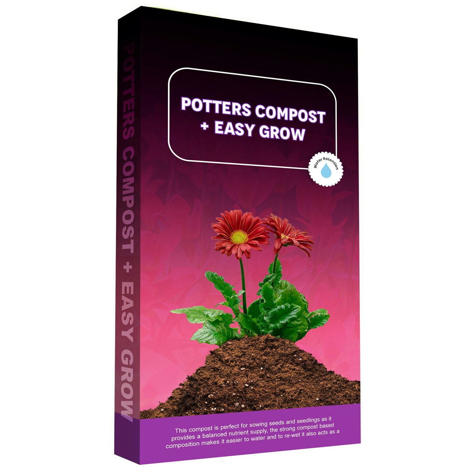Rackhams 60 Litres Potters Compost Seed Sowing Easy Grow Soil Bags Nutrient Balanced For Stronger Roots - 1 Bag (50 Litres)