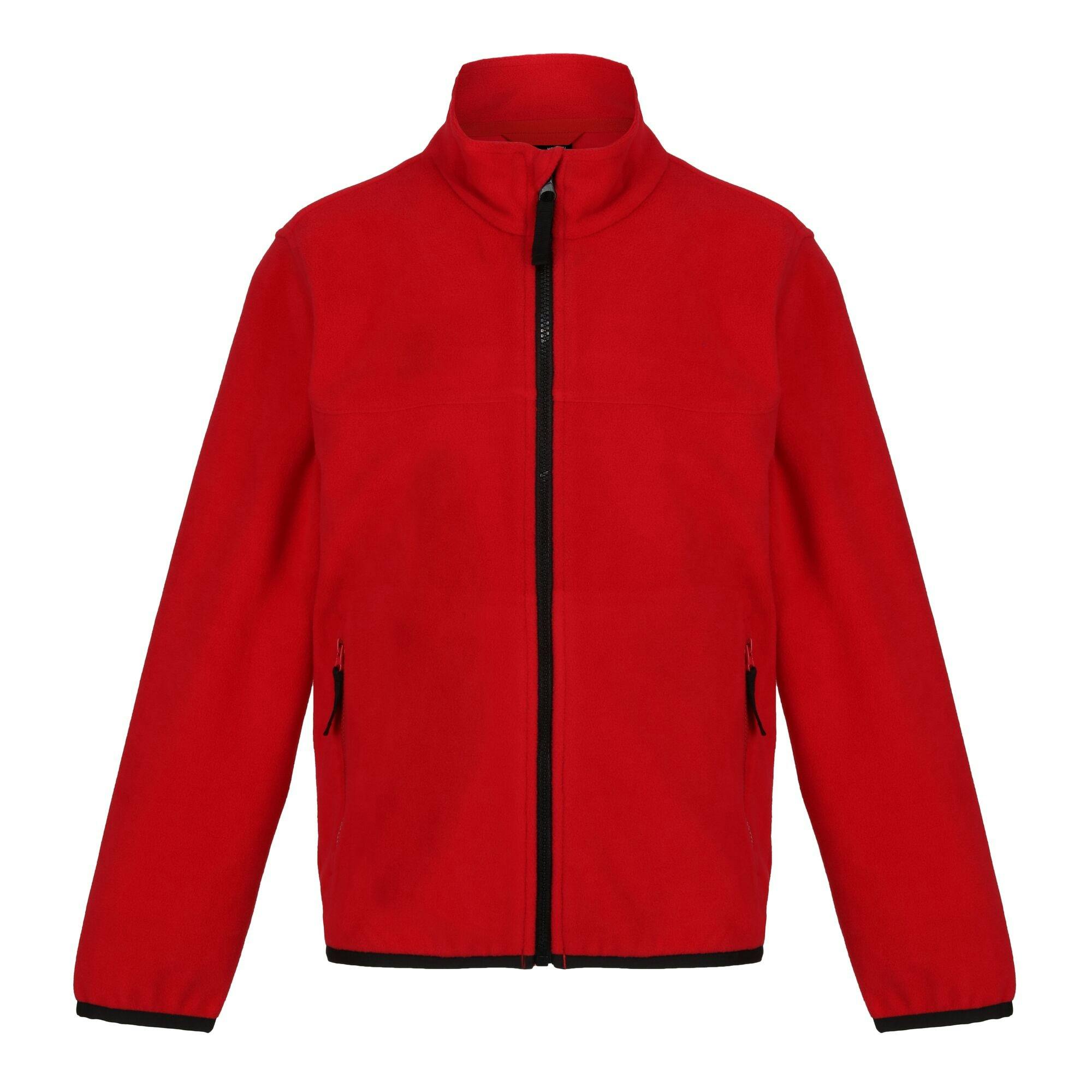 Regatta Boys Red Professional Kids Microfleece Full Zip Fleece Jacket - Classic - 34In - Classic - 100% Recycled Polyester
