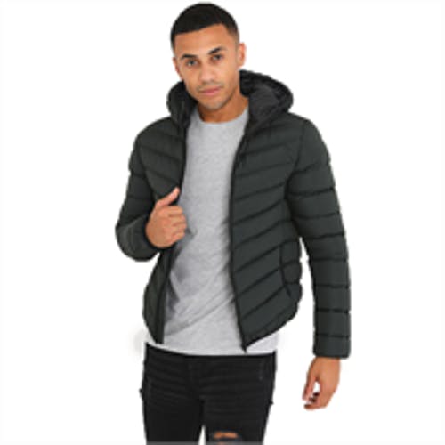 Coolandnew Men's Black Brave Soul Grant Padded Jacket - Khaki - M