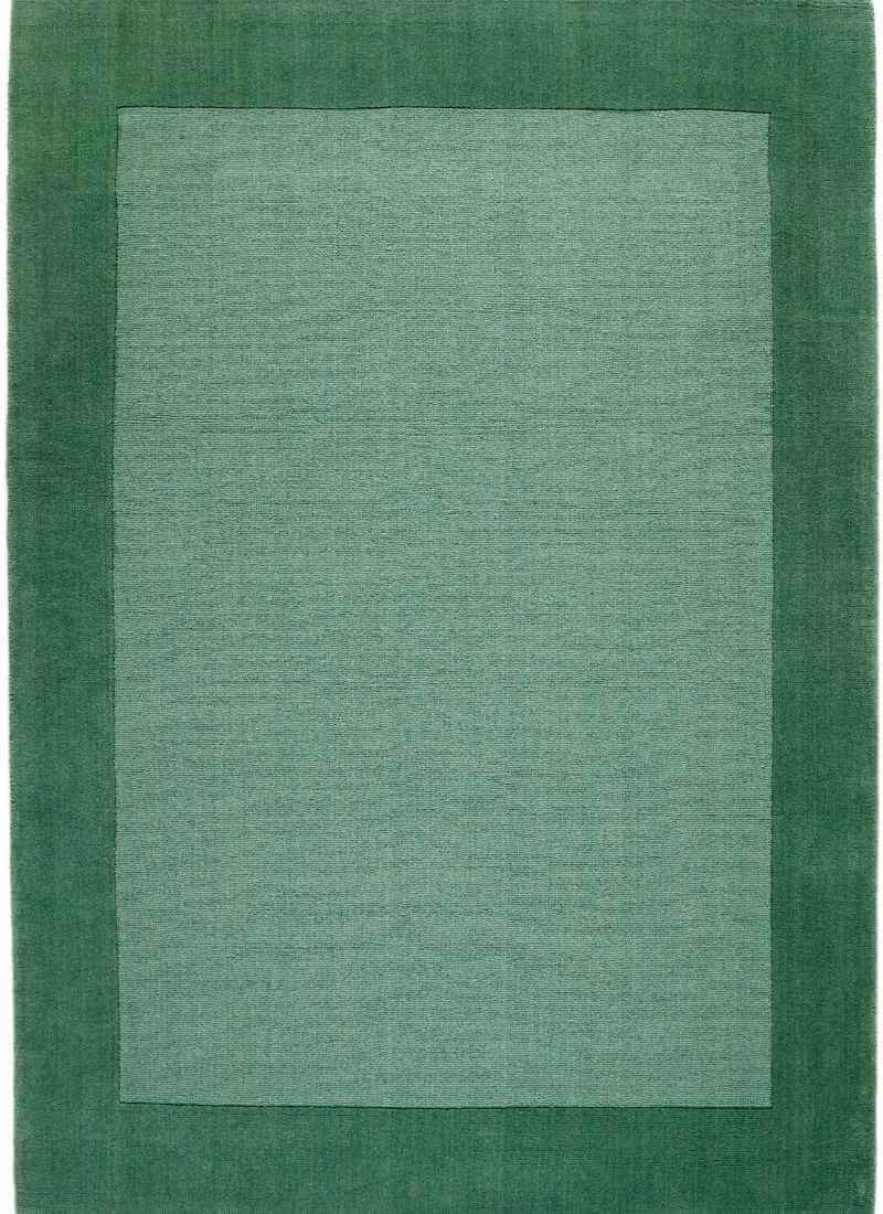 Rackhams Green Bordered Rug – Handmade - 160X230 Cm
