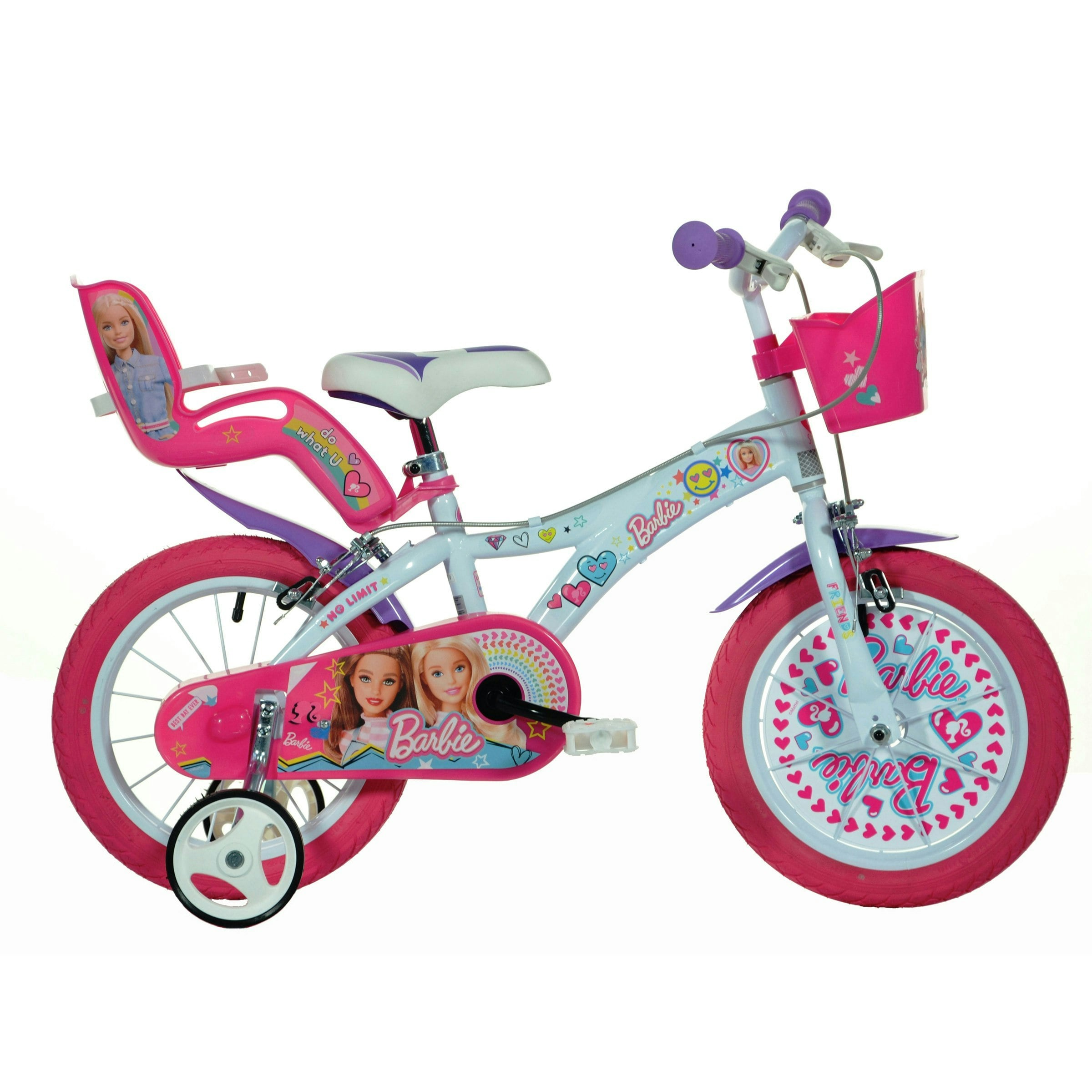 Dino Bikes Barbie 14 Inch Bicycle - White - Image 5