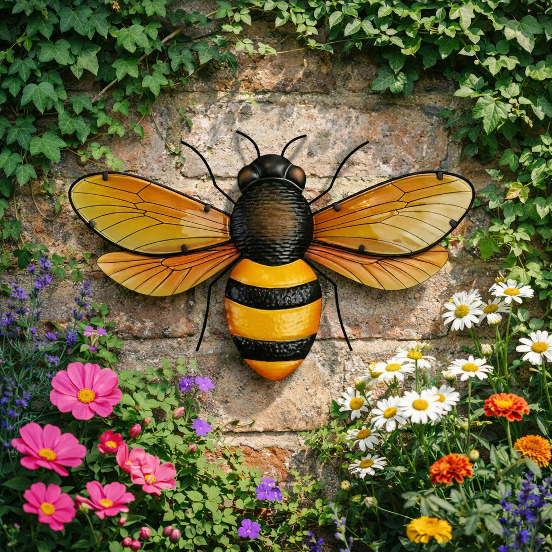 Country Living Yellow/Black/Orange Wall Decor - Bee
