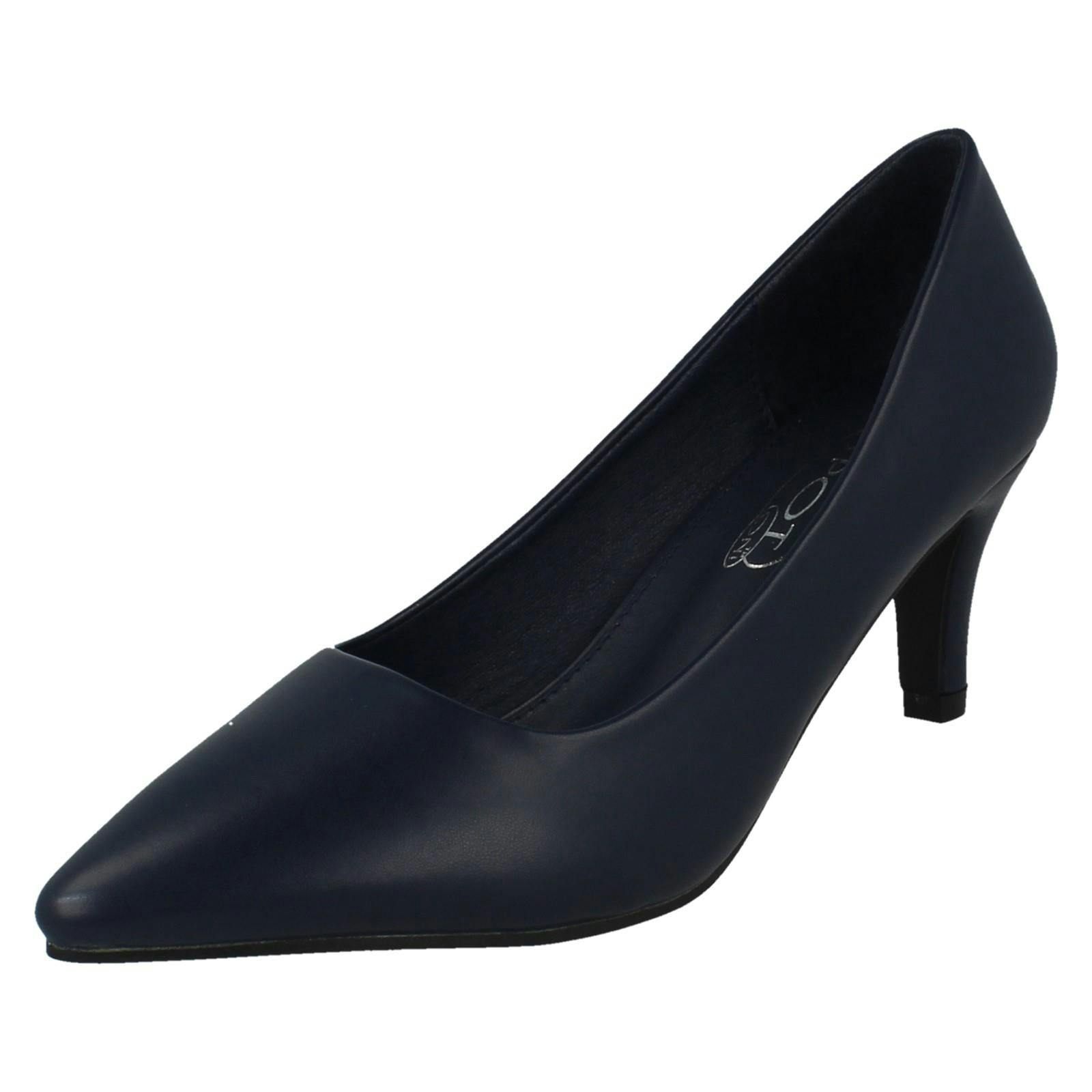 Spot On Women's Court Shoes F90129 - Navy - Uk 4