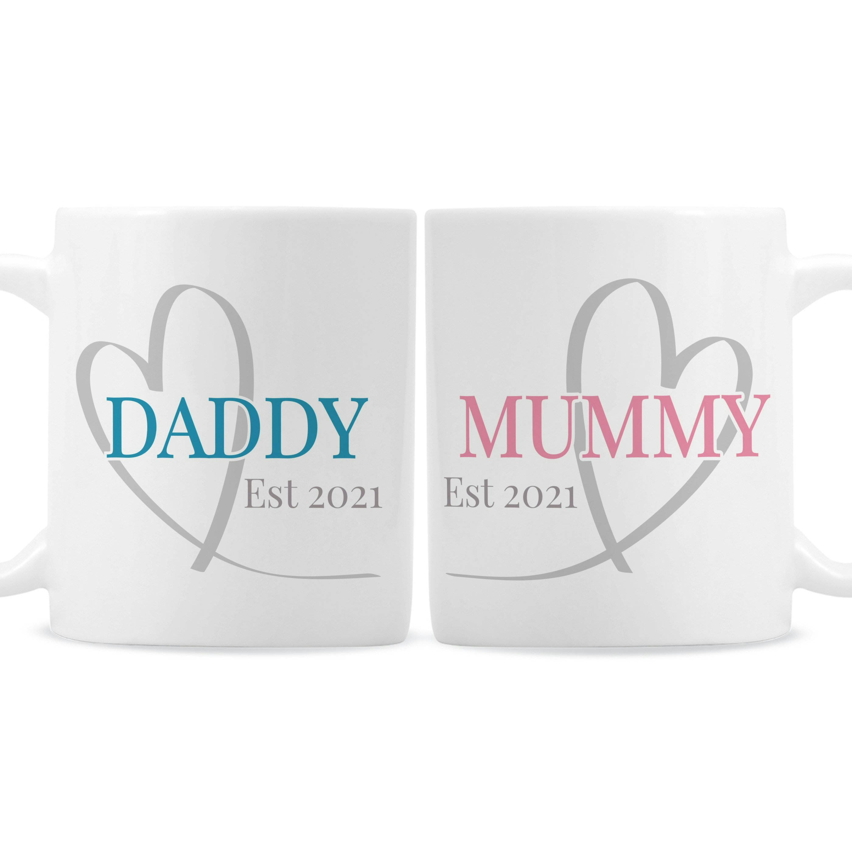 Rackhams Personalised Mummy & Daddy Mug Set