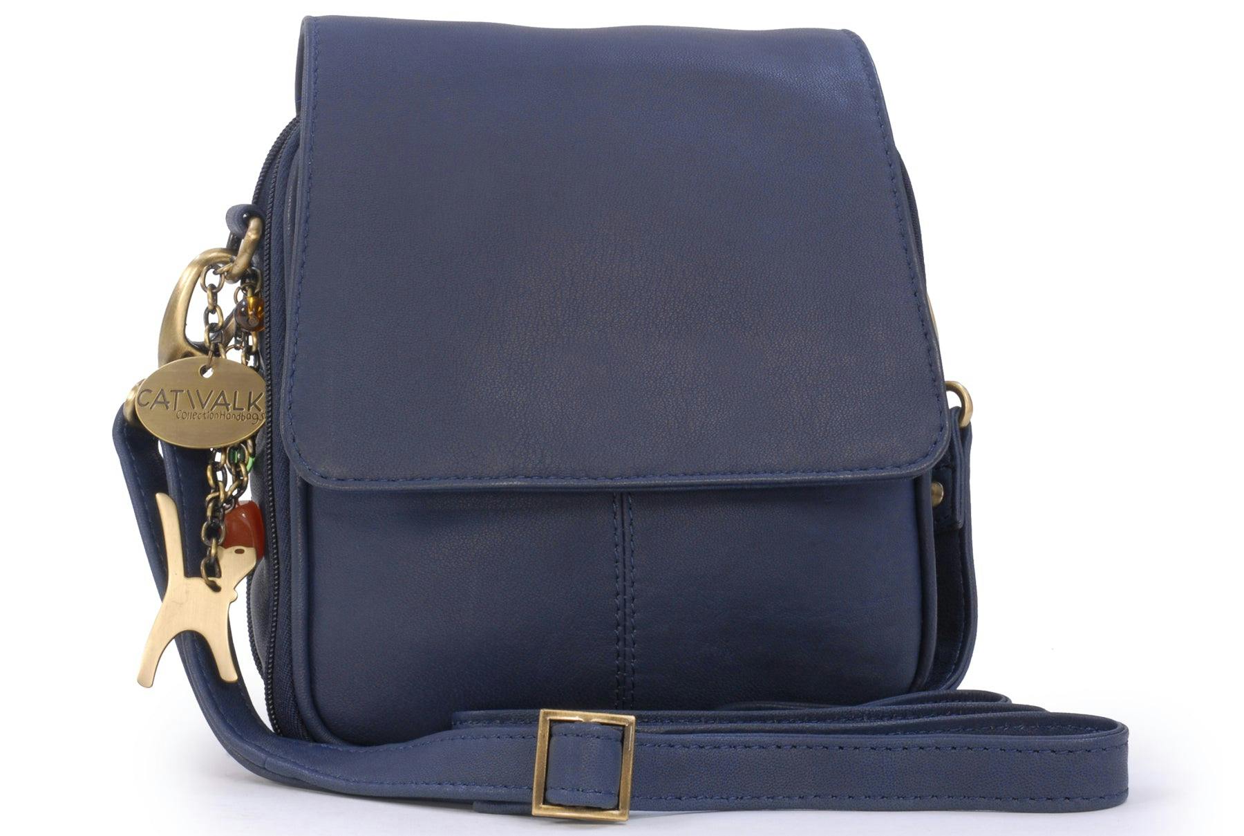 Catwalk Collection Handbags Blue Teagan - Crossbody Bag