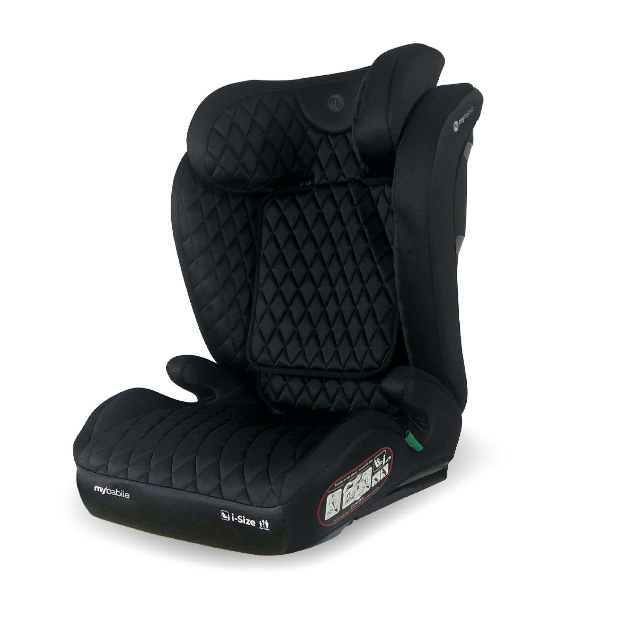 My Babiie Black Mbcs23 High-Back Booster Lite R129 Car Seat - Quilted