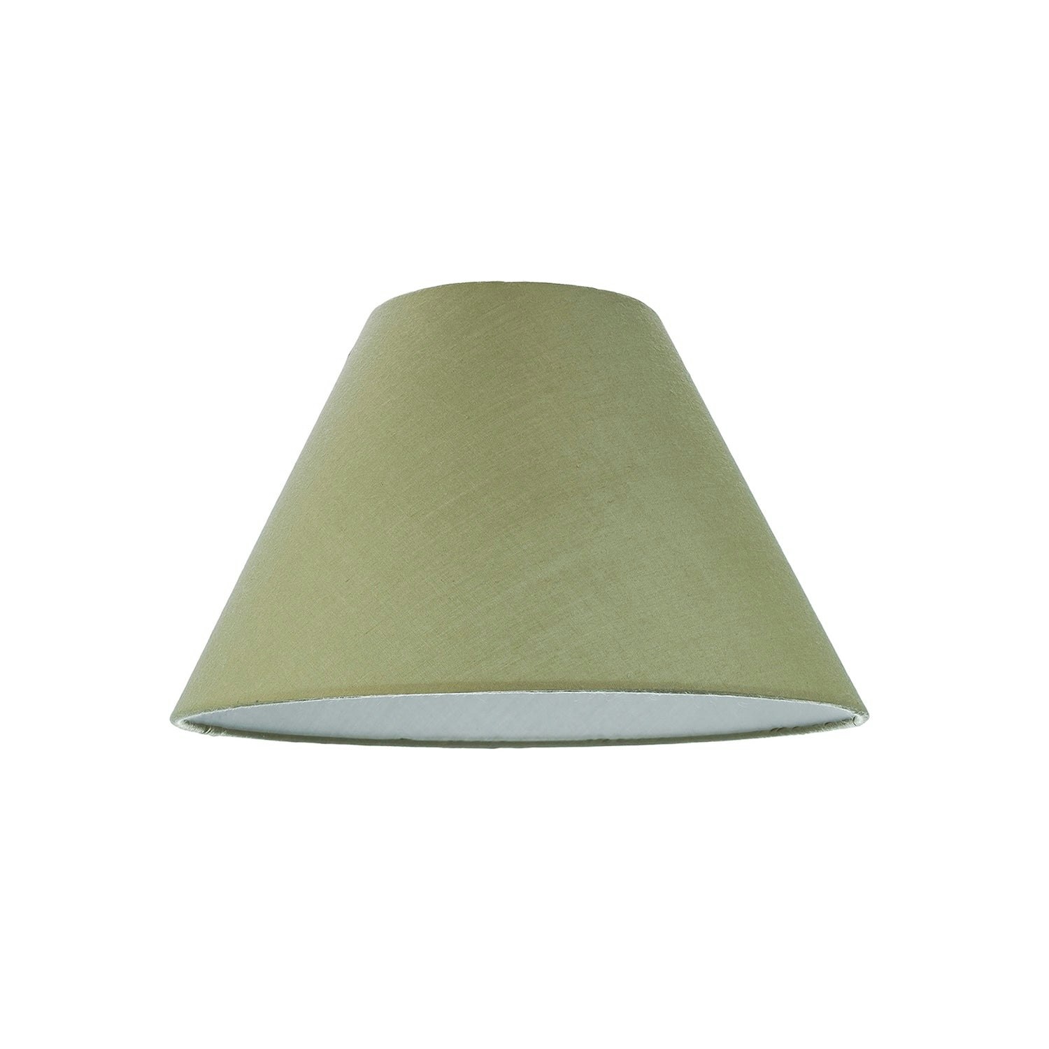Rackhams Green Traditional 8 Inch Olive Cotton Fabric Coolie Lamp Shade