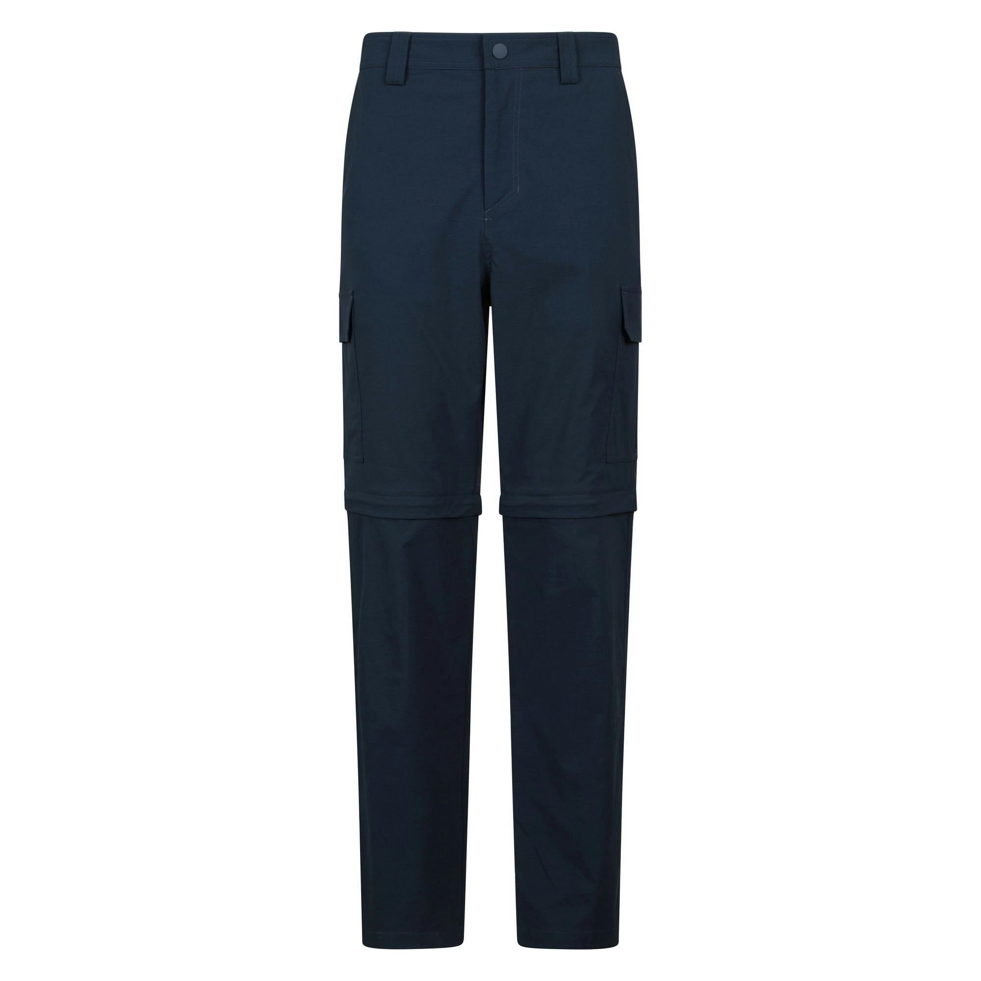 Mountain Warehouse Men's Delta Stretch Zip-Off Regular Cargo Trousers - Navy - 30R - Navy - 95% Polyamide/5% Elastane