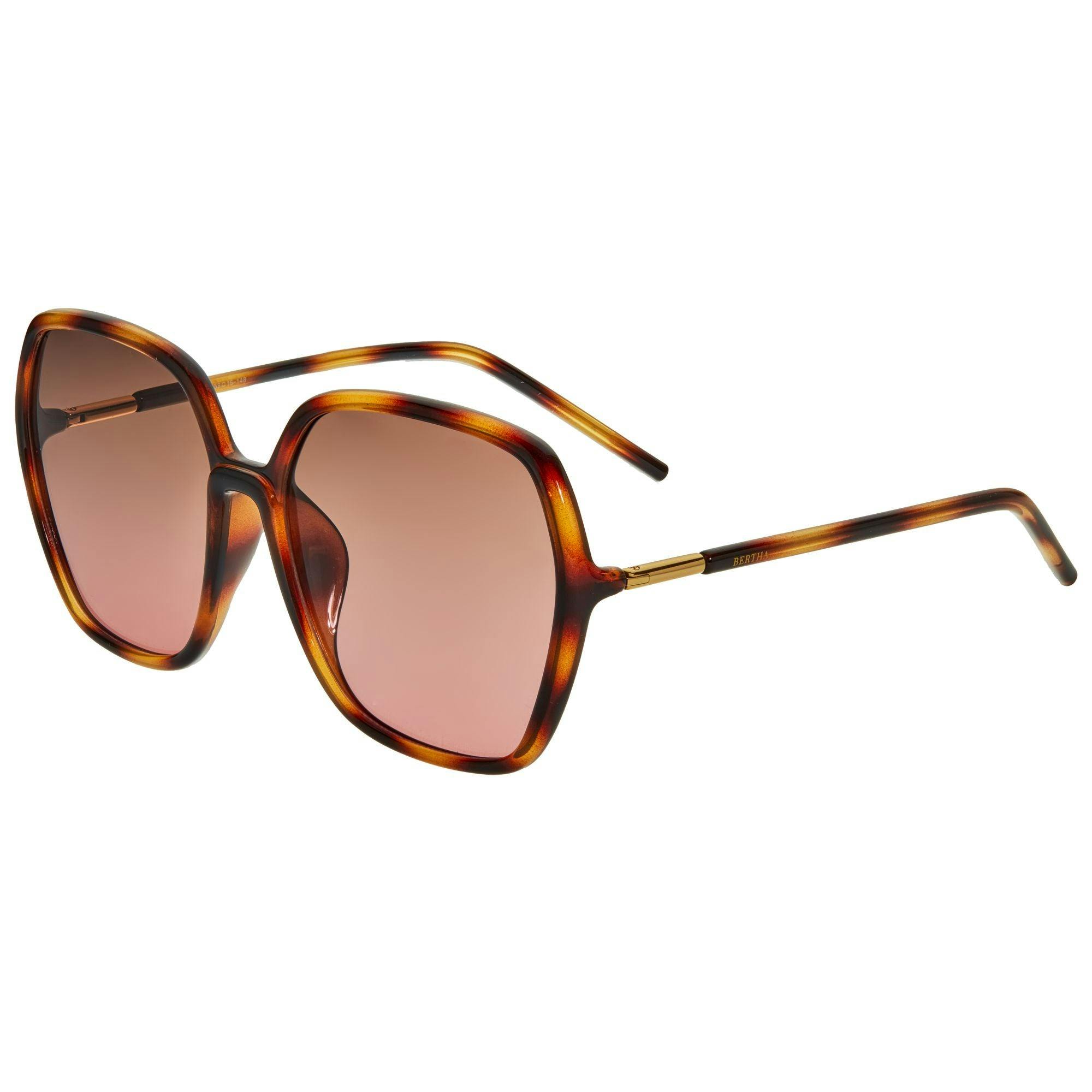 Bertha Pink Priscilla Polarized Sunglasses - Tortoise