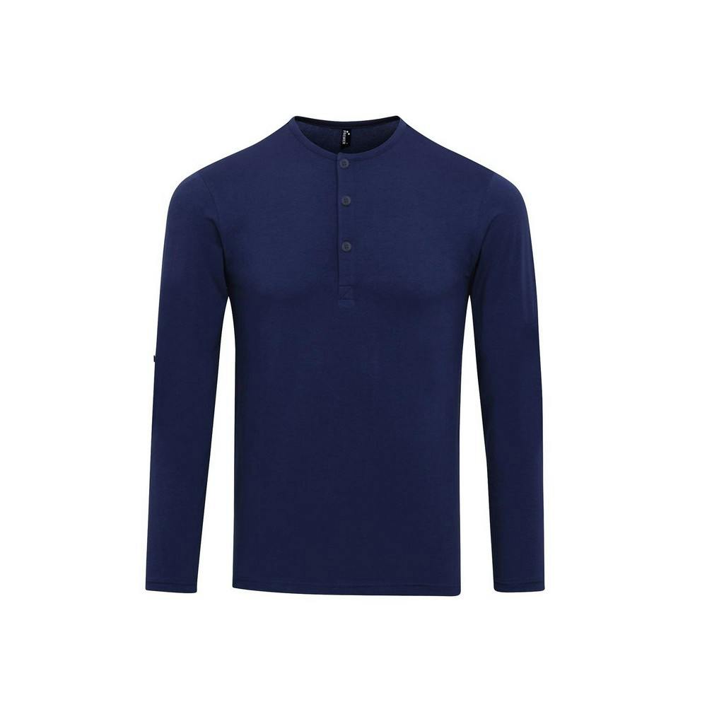 Premier Men's Indigo Long John Roll Sleeve T-Shirt In | Size: Small - Image 3