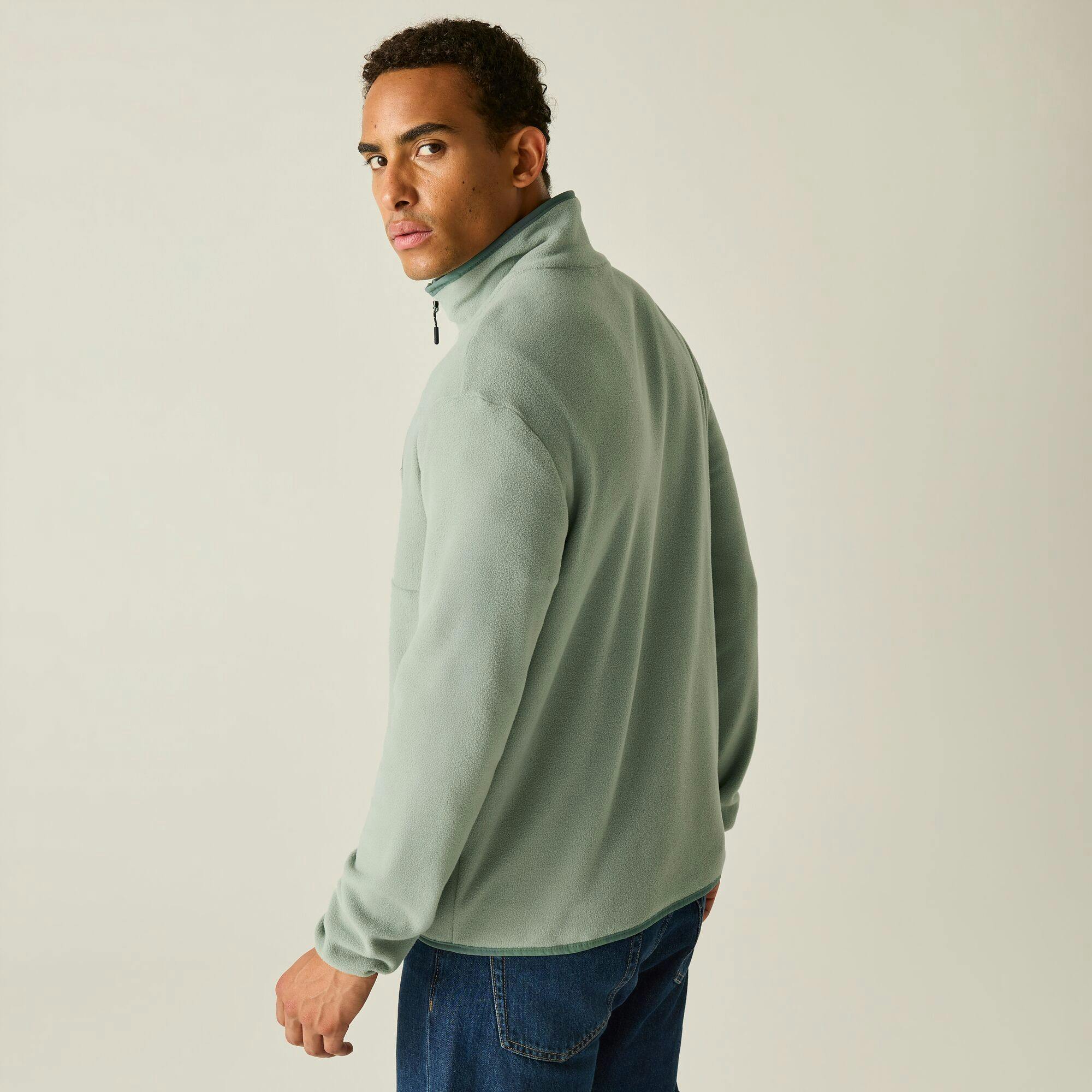 Regatta (M, Glacier Green/Dark Forest Green) Mens Frankie Full Zip Fleece Jacket - Image 2