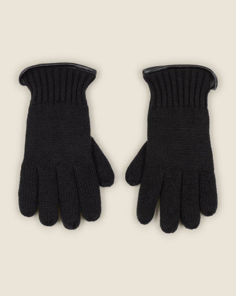 Larsson & Co Knitted Gloves With Fleece Lining - Navy - One Size
