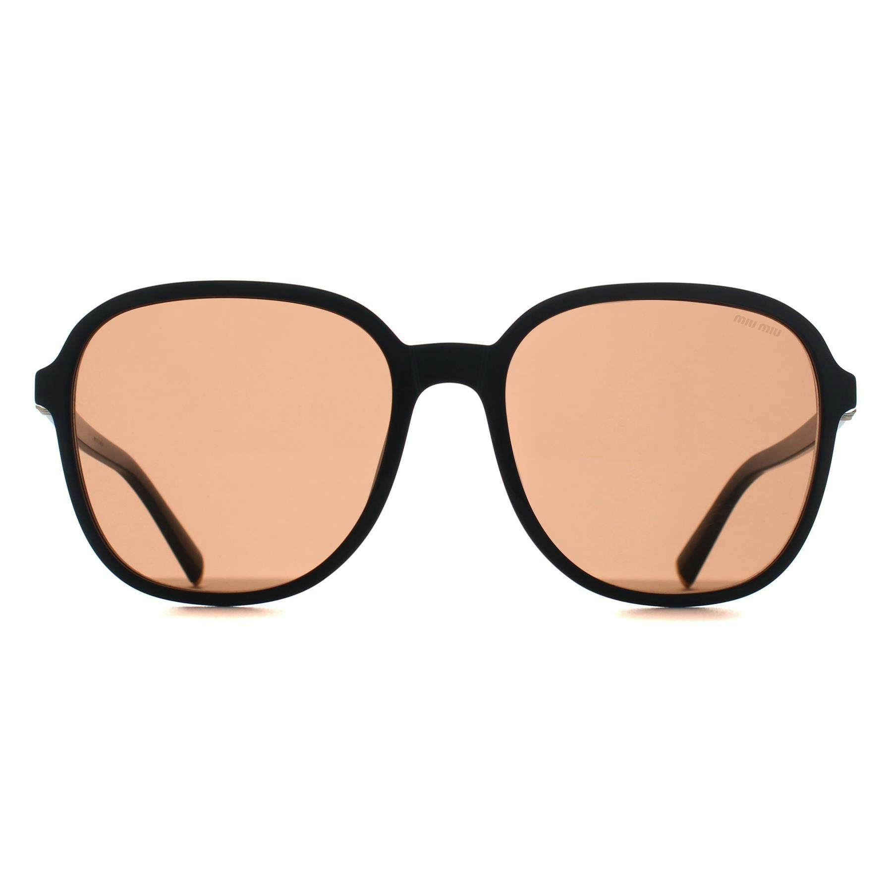 Miu Miu Woman Sunglass MU B01S - Frame color: Black, Lens color: Brown - Image 7
