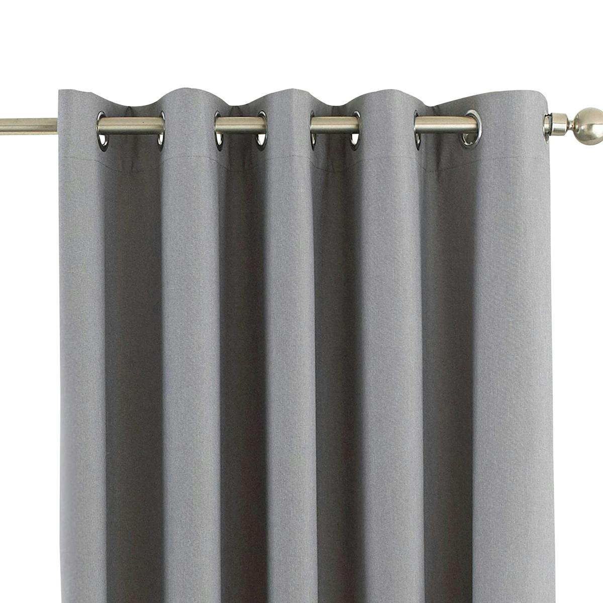 Riva Home Silver Eclipse Blackout Eyelet Curtains - 66 X 54In (168 X 137Cm) - 100% Polyester