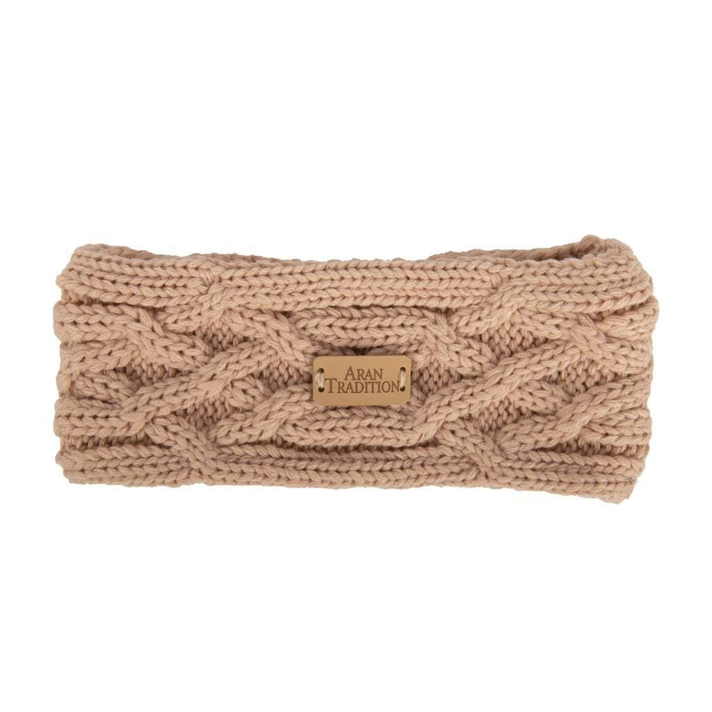 Aran Traditions Aran Cable Knit Headband - Blush