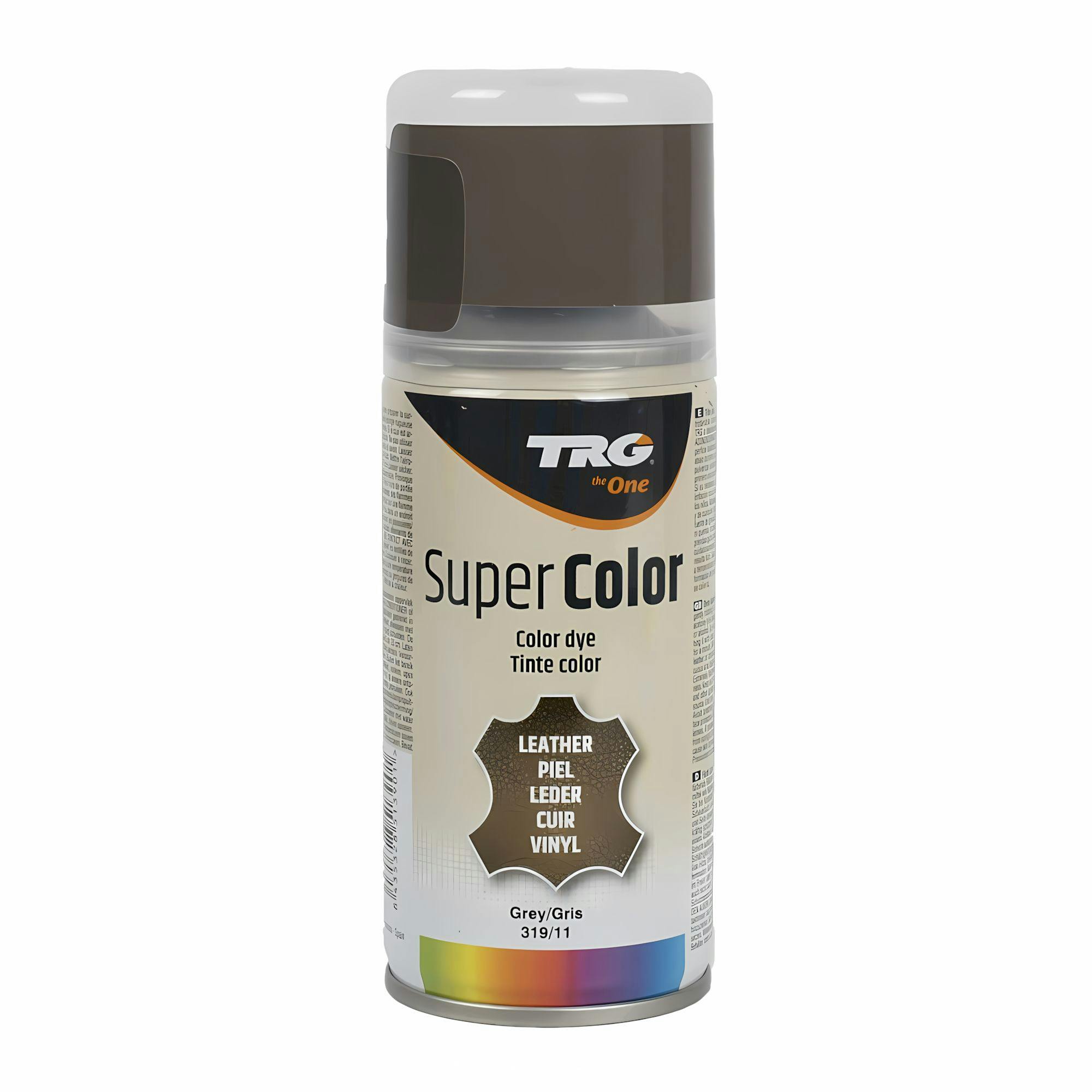 Rackhams Grey Super Colour Aerosol Paint - Leather And Vinyl Recolouring 150Ml