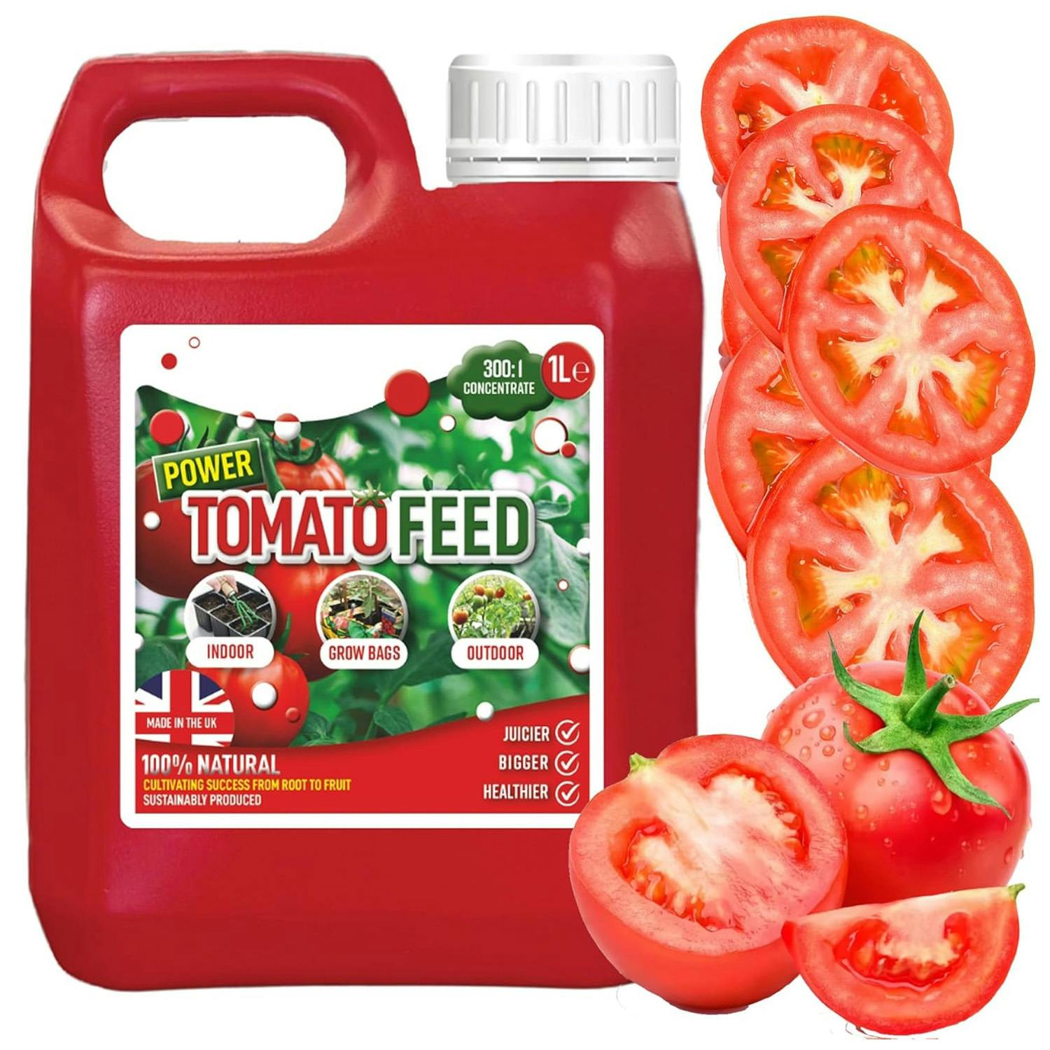 Rackhams 1 Litre Concentrated Nutrient Packed Tomato Feed For Growing Healthier Tomatoes, Peppers, Cucumbers & Vegetables - 2 X