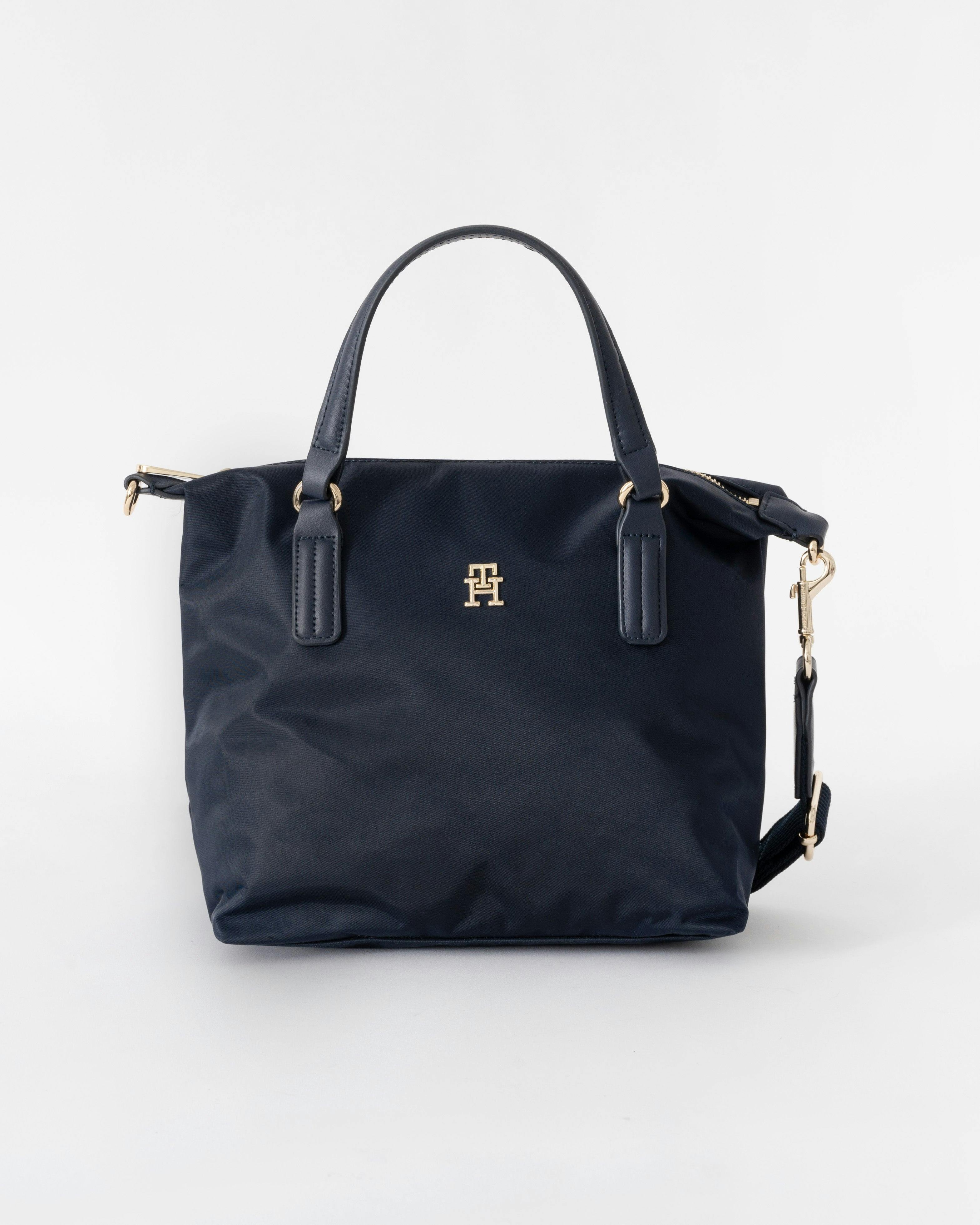 Tommy Hilfiger Women's Blue Poppy Th Small Tote Bag - Space - Space - One Size