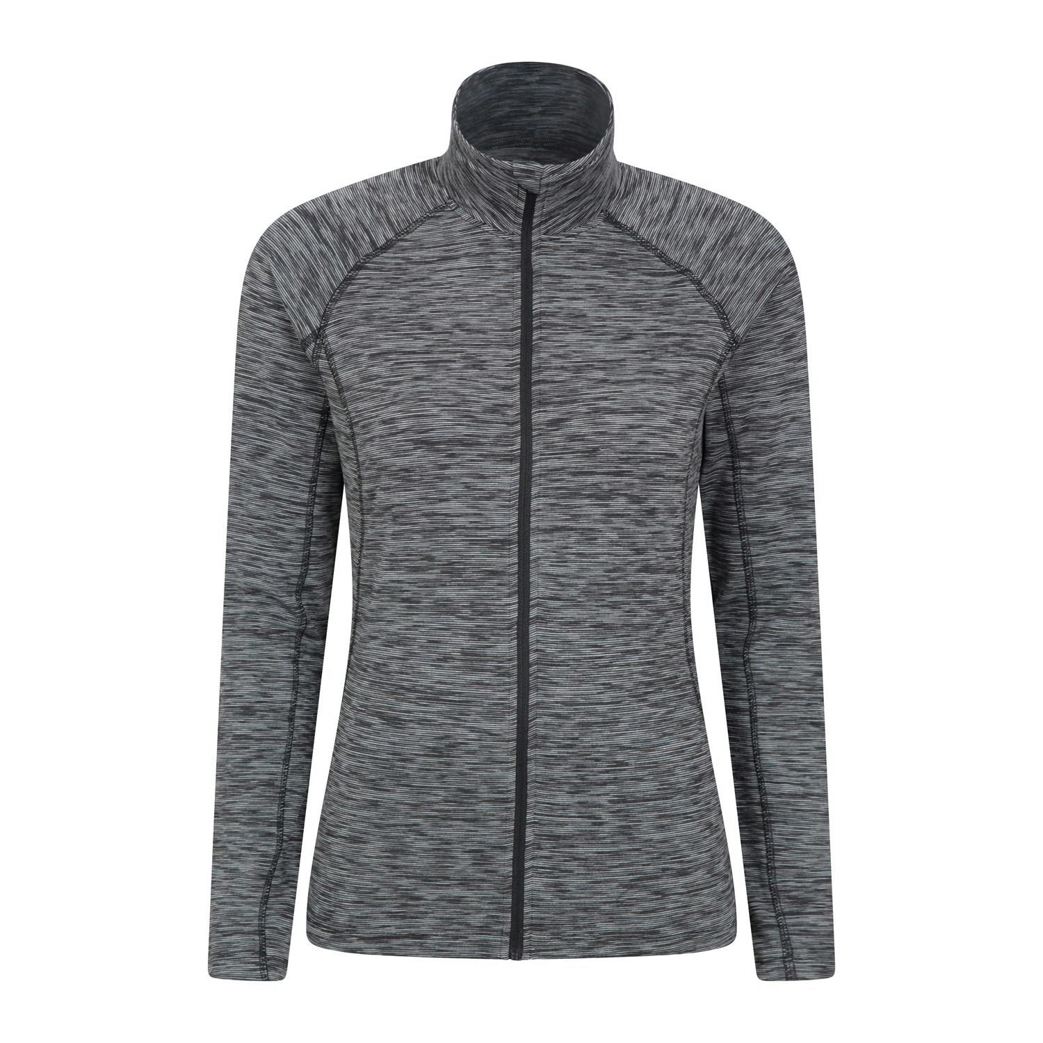 Mountain Warehouse Women's Black Bend & Stretch Full Zip Midlayer - 6 Uk - 92% Polyester/8% Elastane