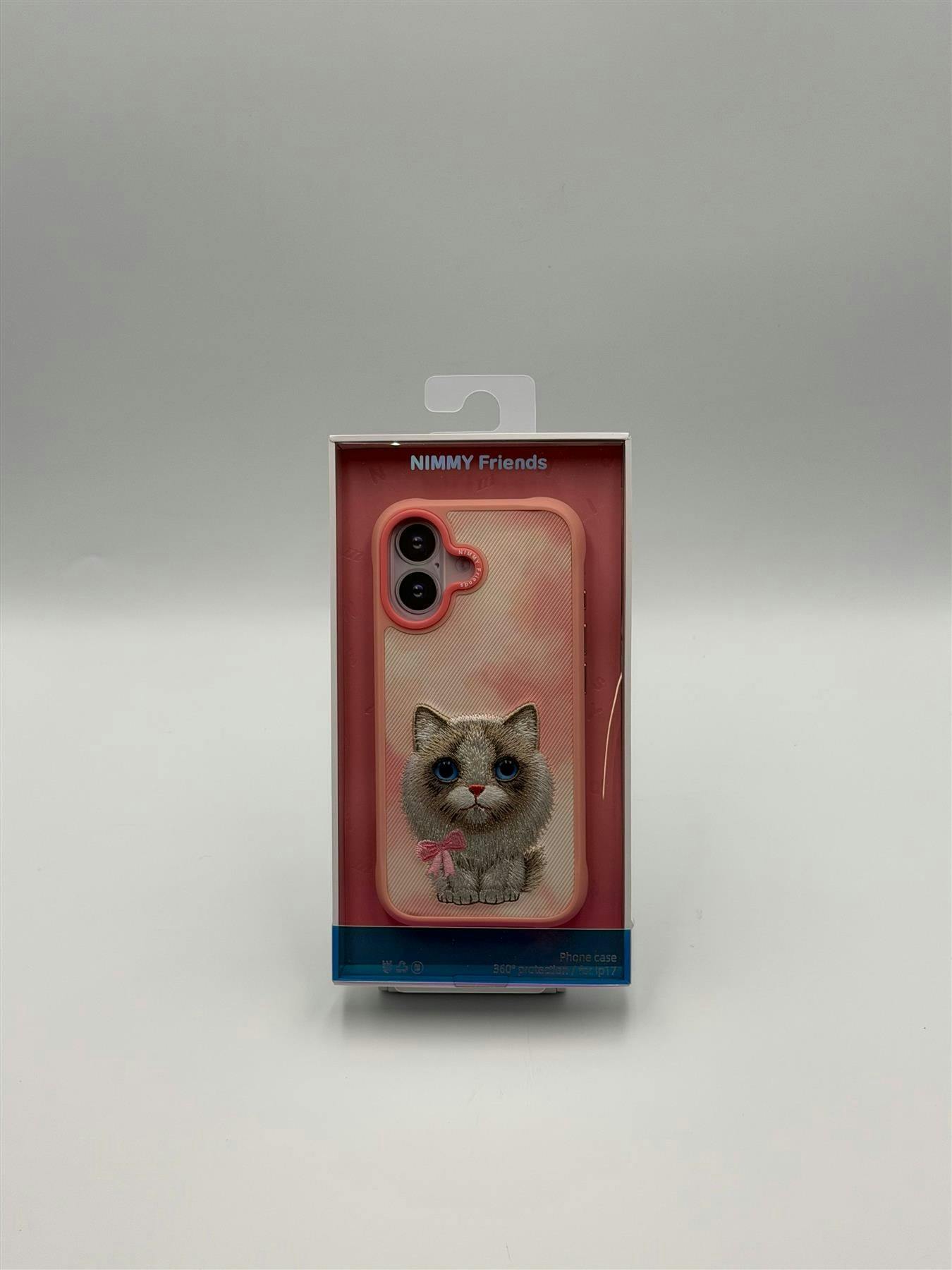 Nimmy Friends Pink Nimmy Big Eye Cute Pet Ragdoll Cat Case With Magsafe For Iphone 17 6.3" - N-Xdy-Ip17-07-D
