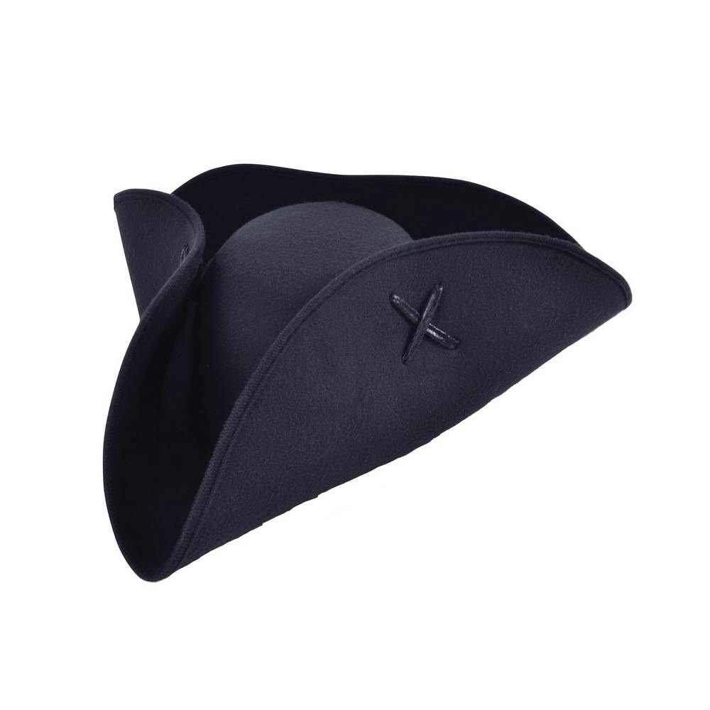 Bristol Novelty Unisex Black Adults Pirate Tricorn - One Size