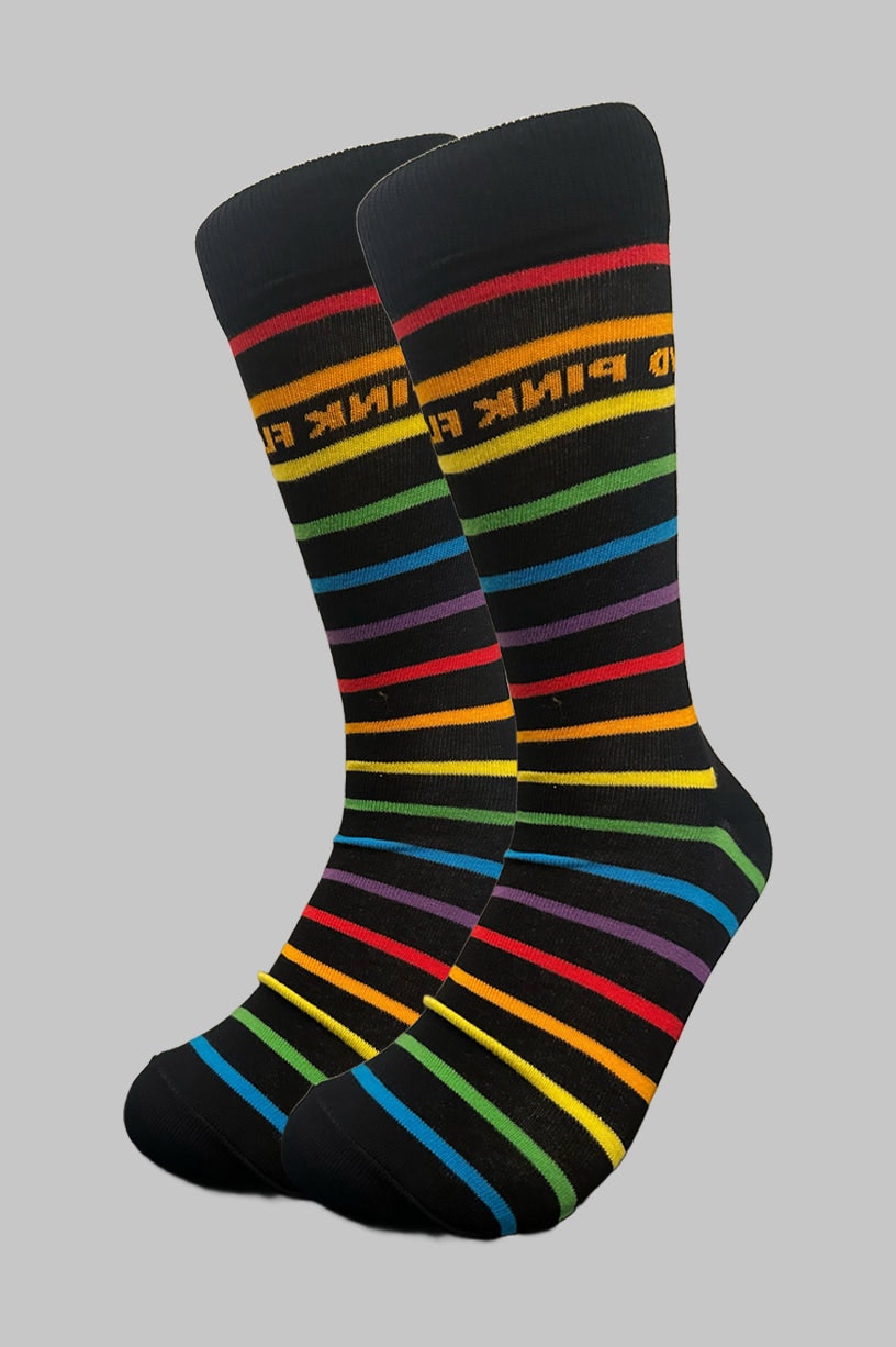 Paradiso Clothing Unisex Pink Floyd Wide Stripes Band Logo Ankle Socks