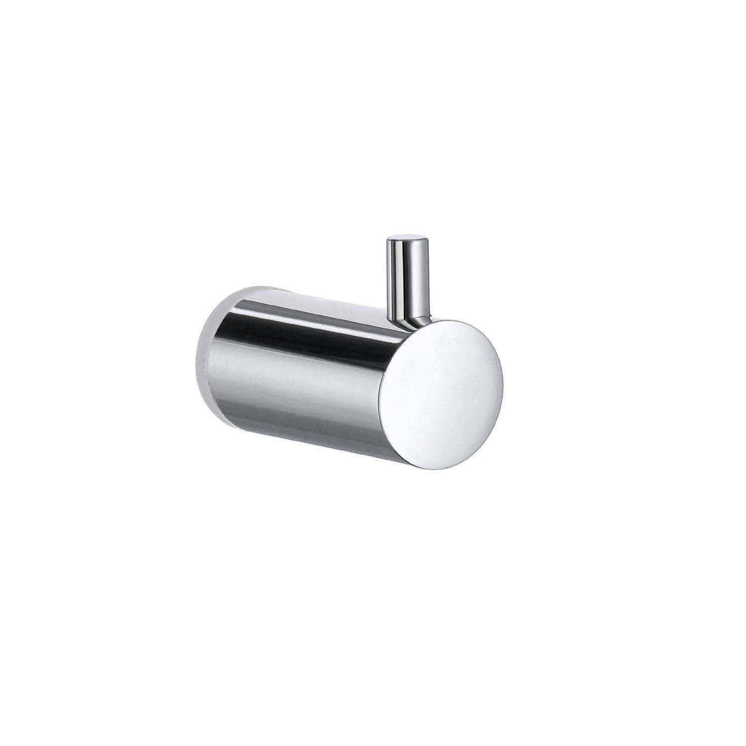 Smedbo Pair Of Polished Chrome Towel Hooks (14Mm) Wall Mounted Bathroom Storage Round Robe Hooks Clothes Hanger Coat Peg