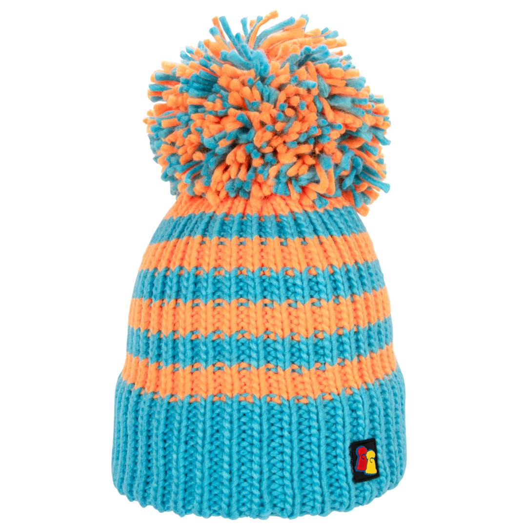 Big Bobble Hats Unisex Blue/Orange Arctic Fox