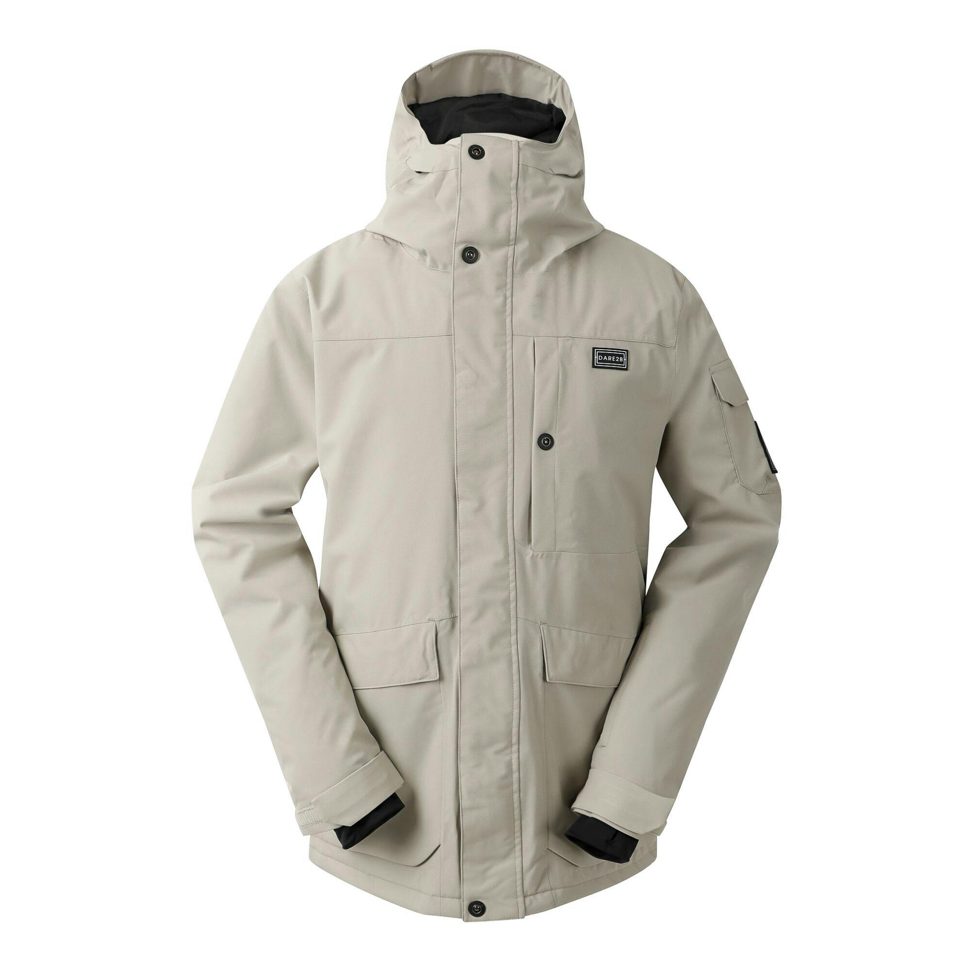 Dare 2B Men's Twin Tip Ski Jacket - Abbeystone - 3XL - Abbeystone - 100% Recycled Polyester