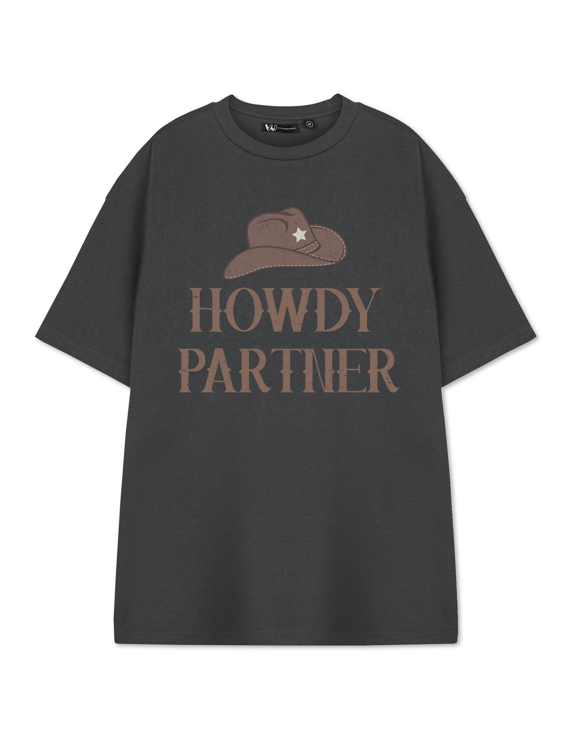 Vanilla Underground Men's Grey Show Me The Merch Howdy Partner Short Sleeved T-Shirt - Medium
