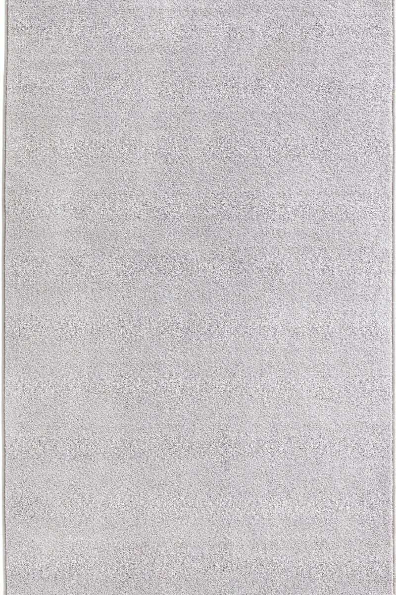 Rackhams White Modern Plain Velour Rug - 80X150 Cm