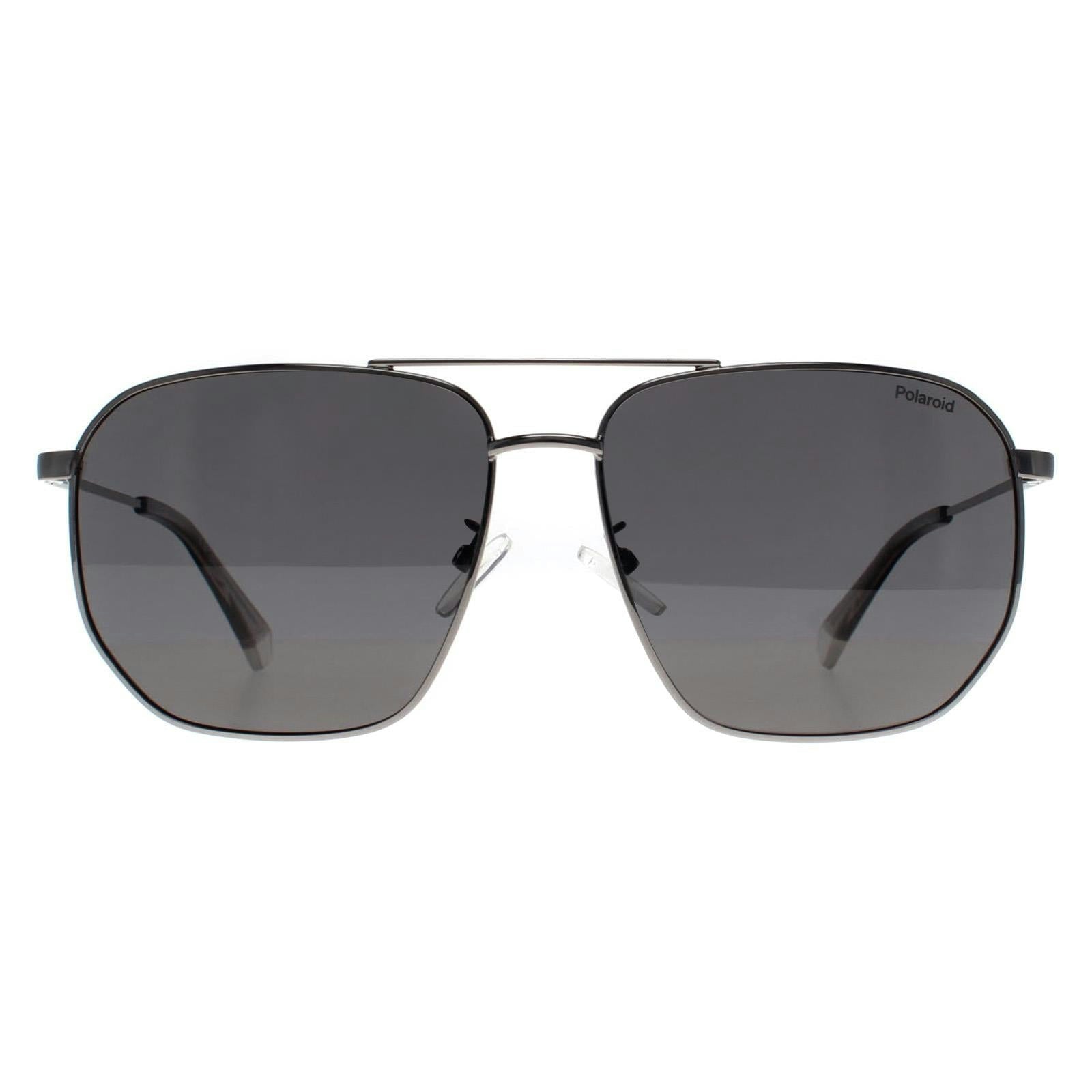 Polaroid Grey Sunglasses Pld 4141/G/S/X Kj1 M9 Ruthenium Polarized