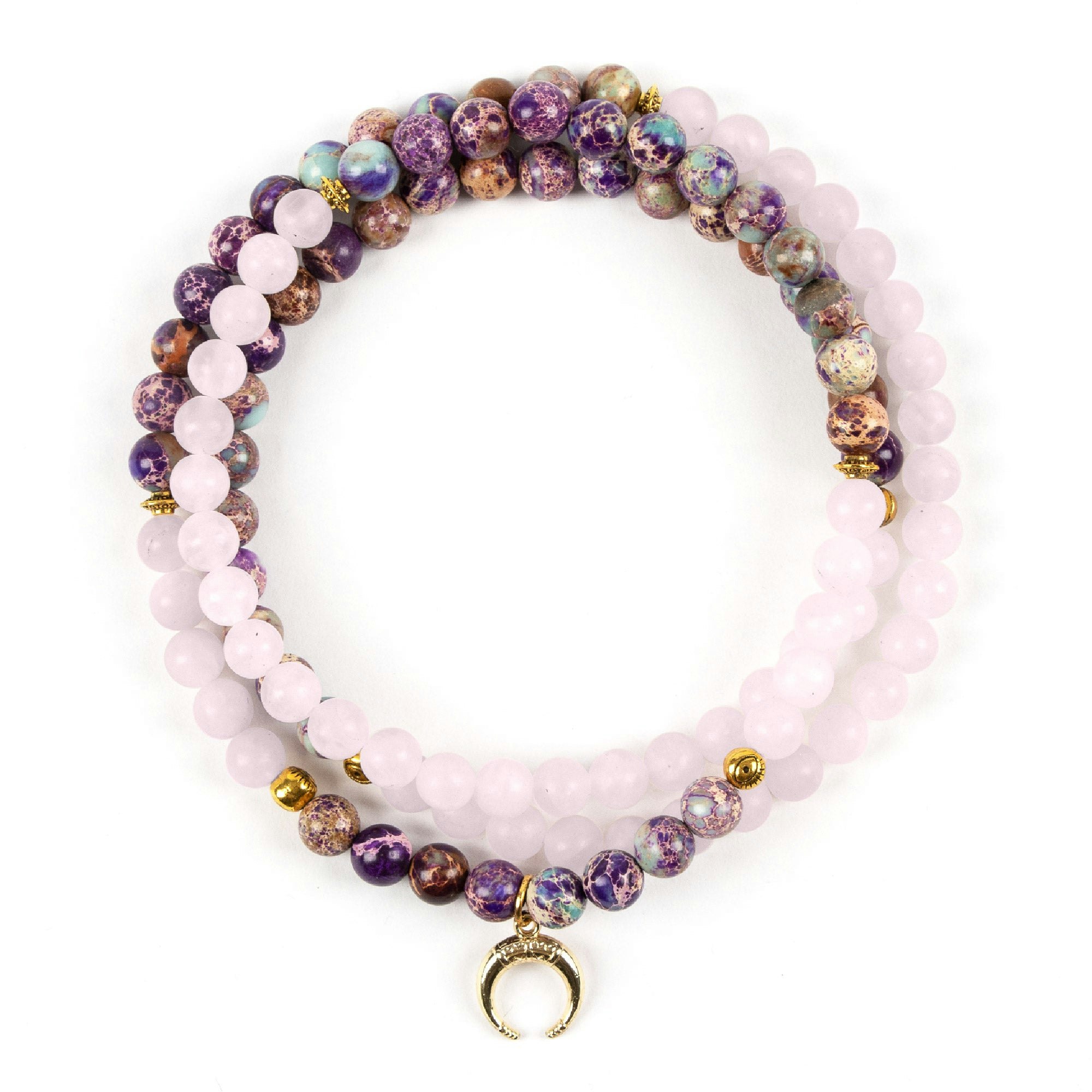 Myga Gold Balance Mala Bead Necklace