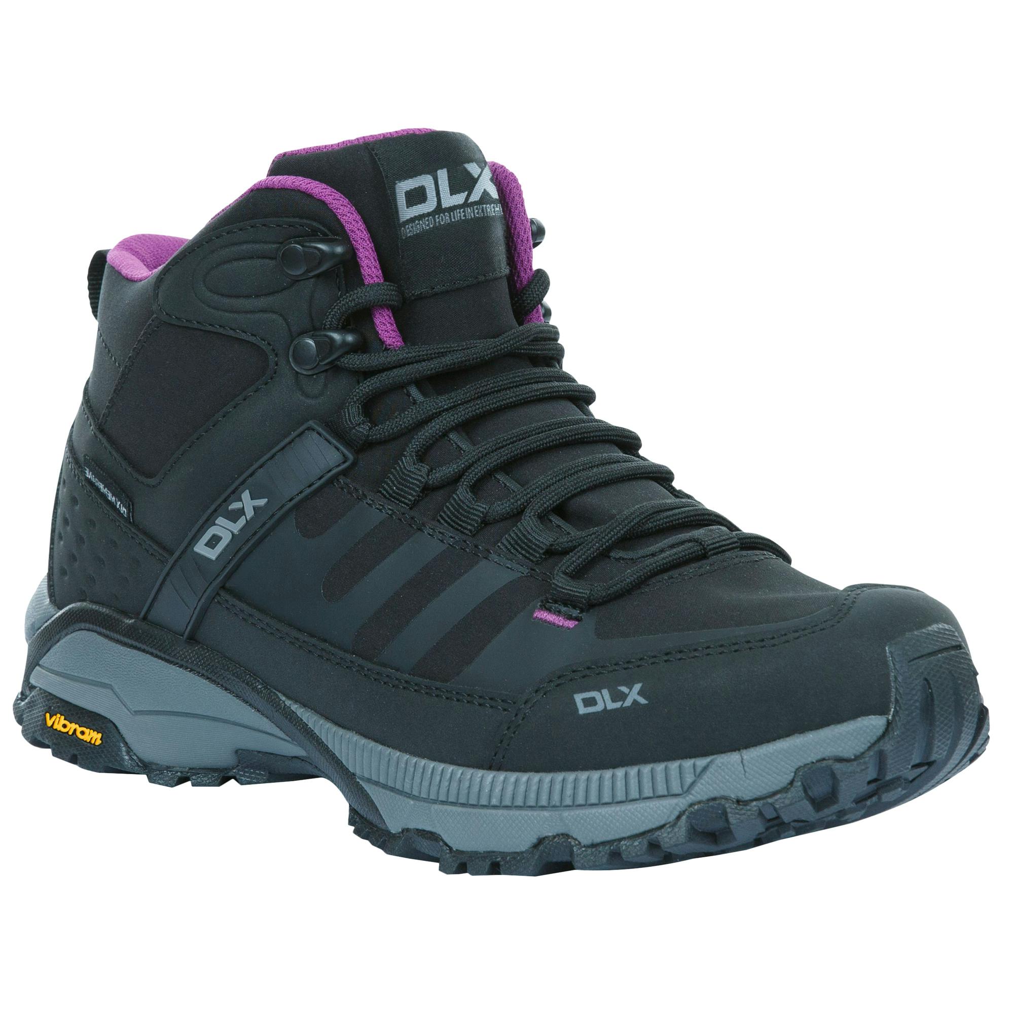Trespass Women's Black Riona Dlx Walking Boots - 7 Uk - 25% Pu/25% Softshell/25% Eva/25% Textile
