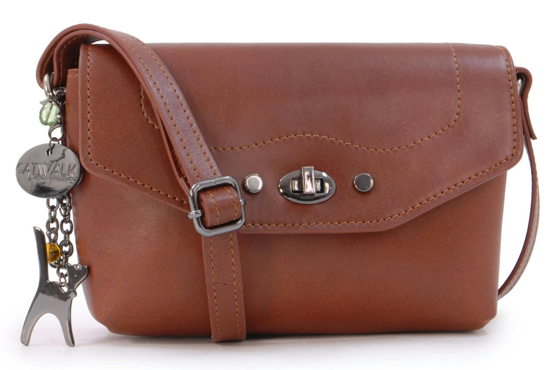 Catwalk Collection Handbags Florence - Crossbody Bag - Tan