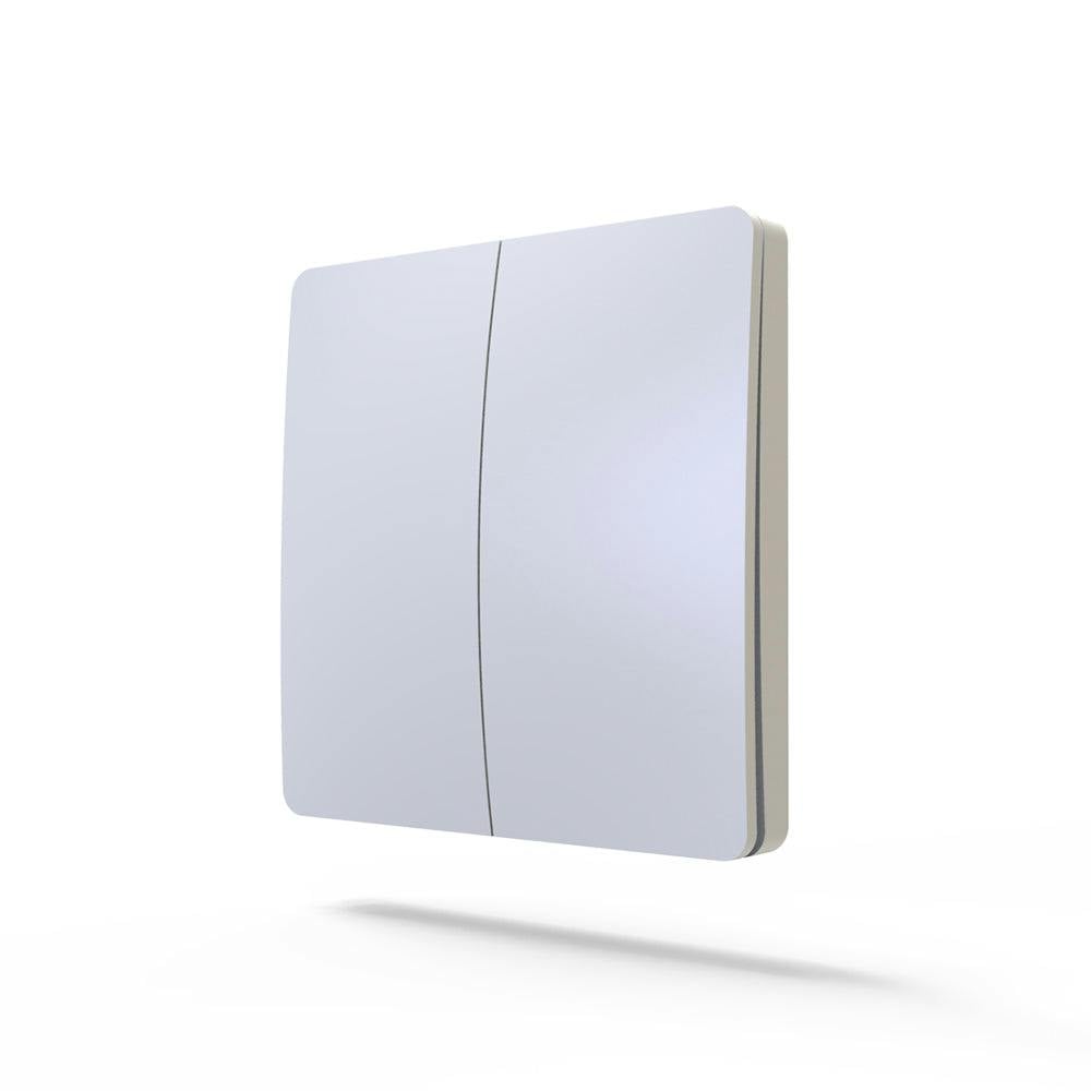 Ener-J White 2 Gang Wireless Kinetic Switch Dimmable/Non Dimmable ( Body)