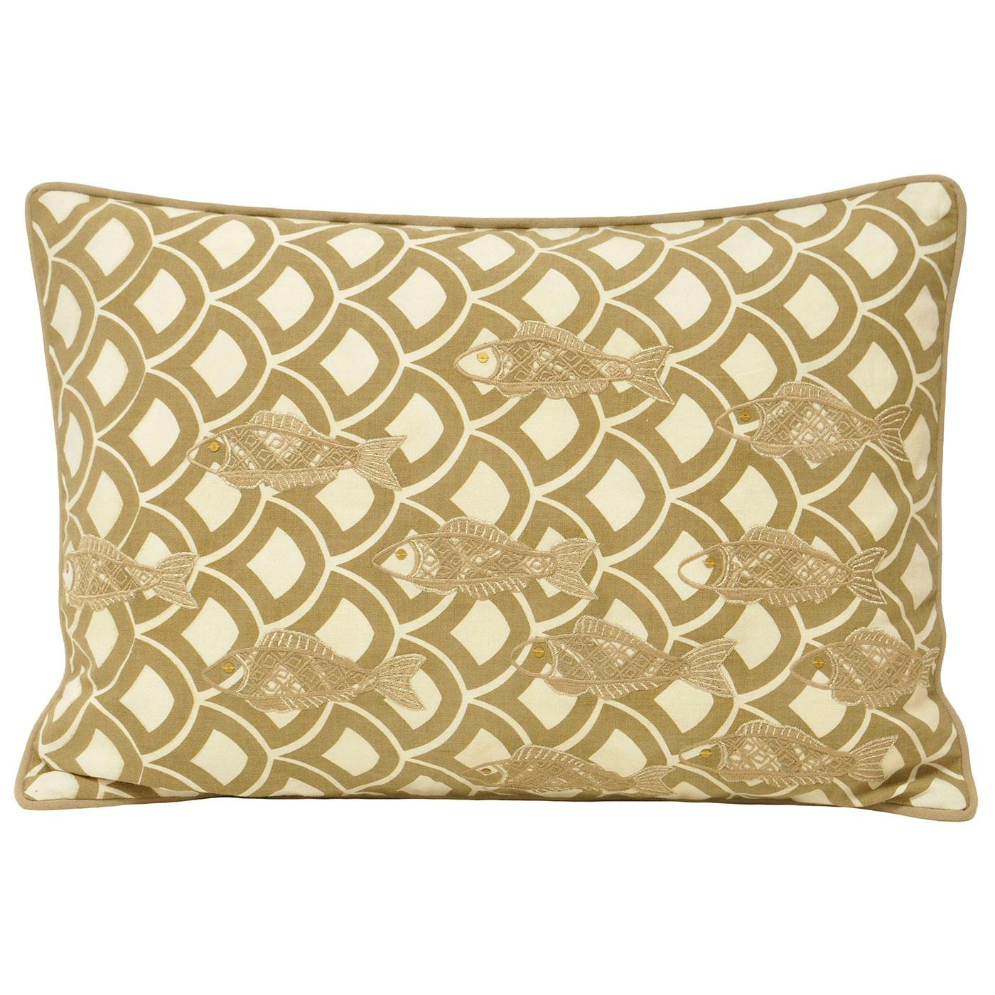 Riva Home Ionia Fish Cushion Cover - Driftwood - 35X50cm - Driftwood - 100% Cotton