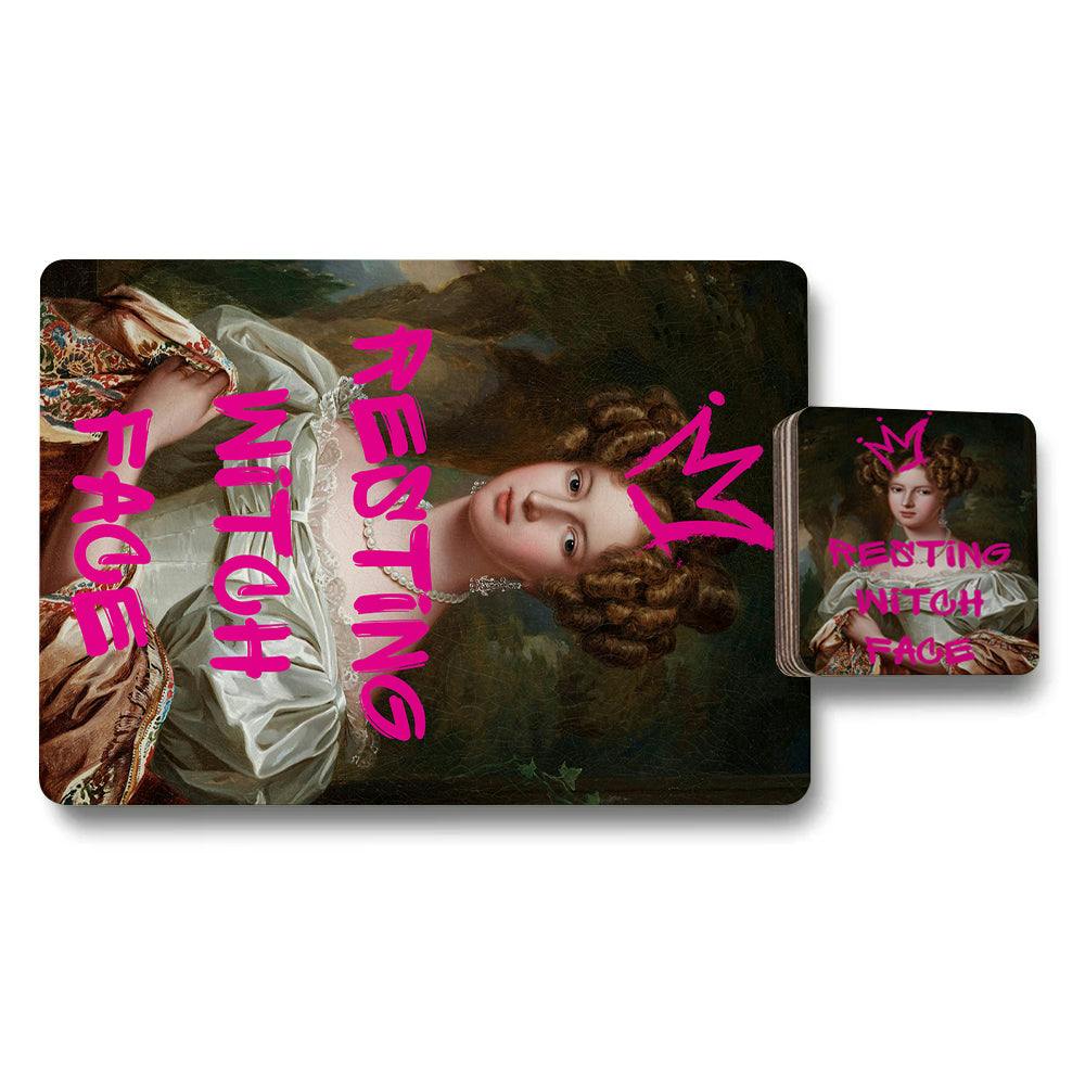 Benjamin Tate Design Set Of 12 Placemats And Coasters With Designer Artwork And Wood Bottom