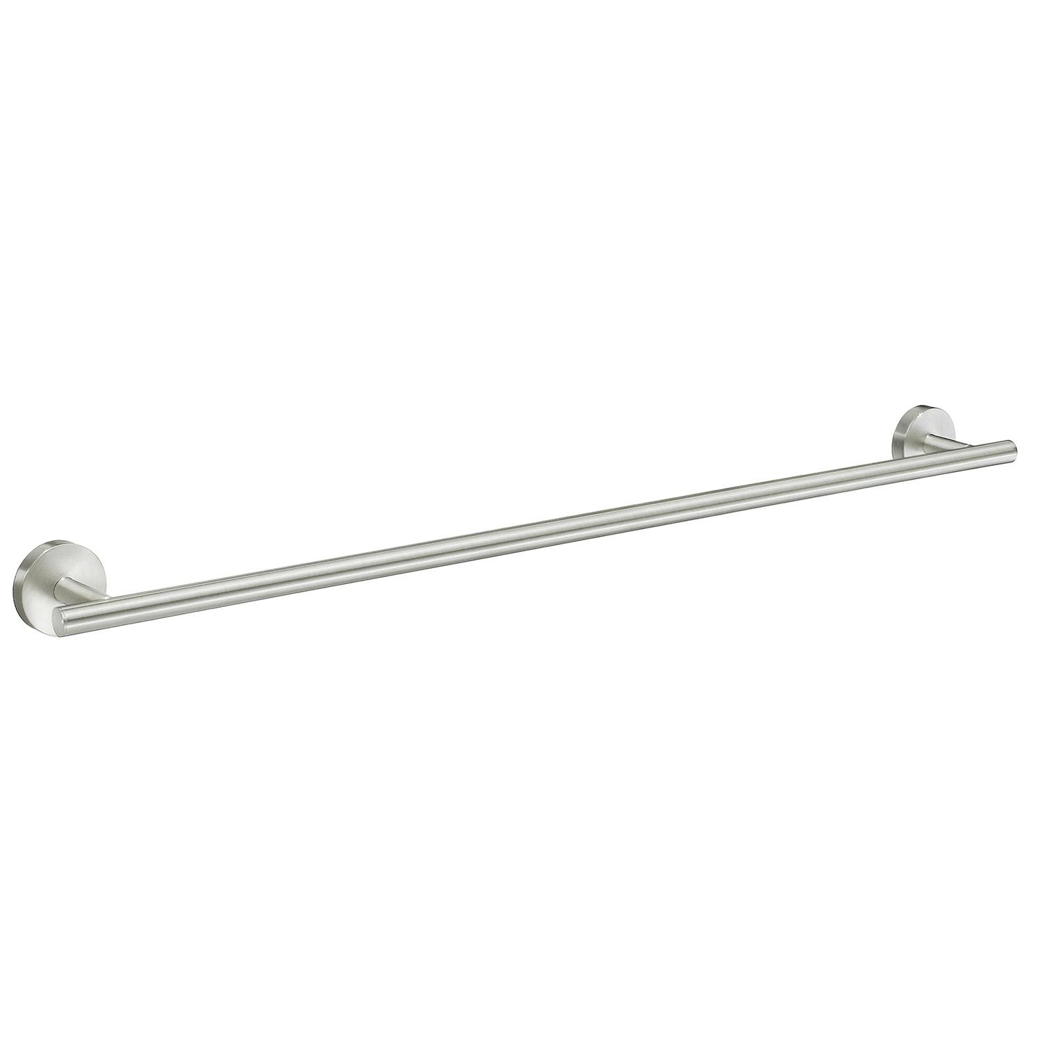 Rackhams Brushed Nickel Single Towel Rail 64.8Cm/25.5" Wall Mounted With Concealed Screws Bathroom Towel Holder