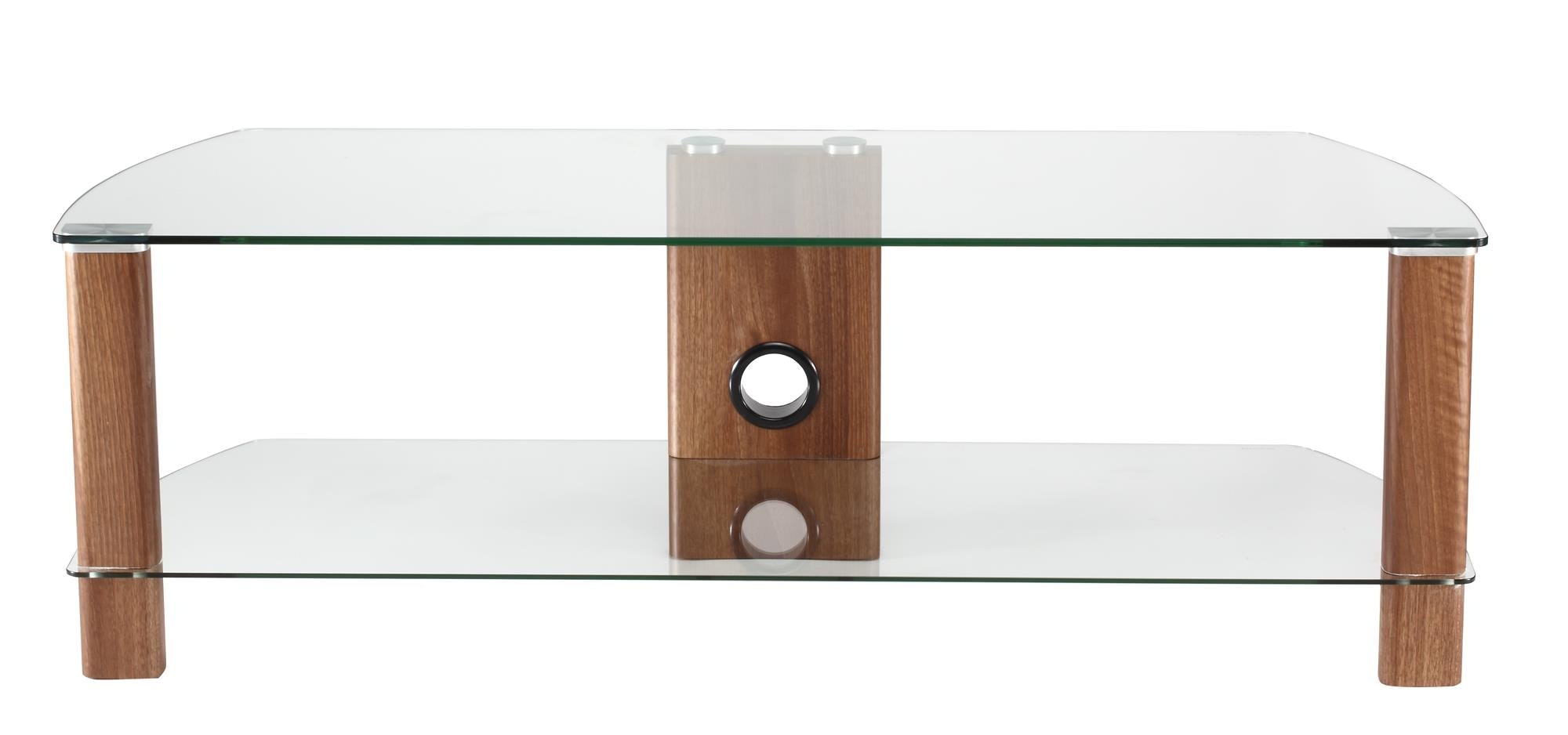 Rackhams Brown Century Tv-Stand Walnut/Glass - 1200Mm