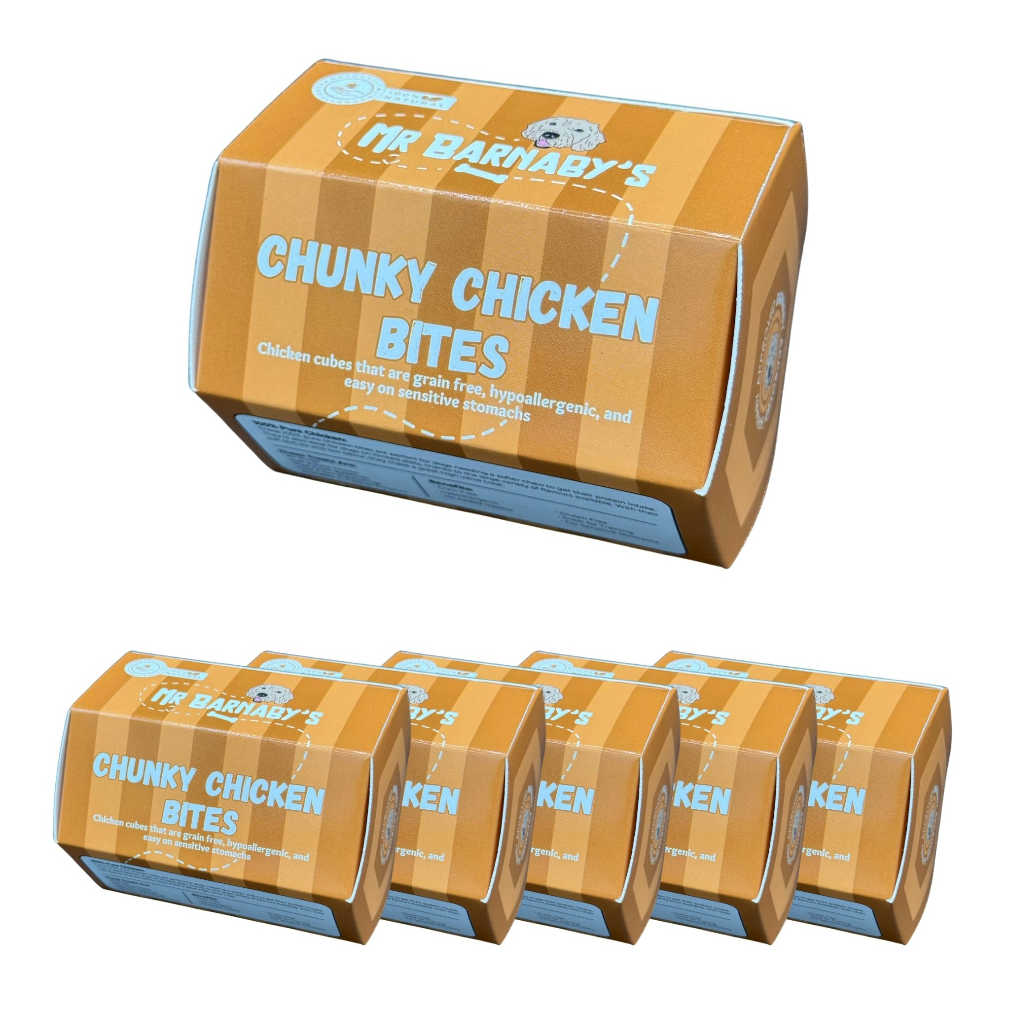 Mr Barnaby’s Grain Mr Barnaby's Chunky Chicken Bites Dog Treats (Pack Of 6) - 6 Pack Of Size 6