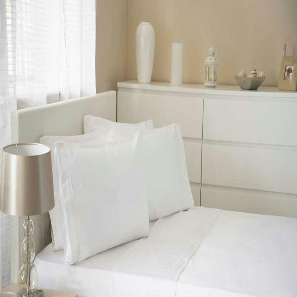 Belledorm White Premium Blend 500 Thread Count Flat Sheet - Superking - 67% Cotton/33% Polyester
