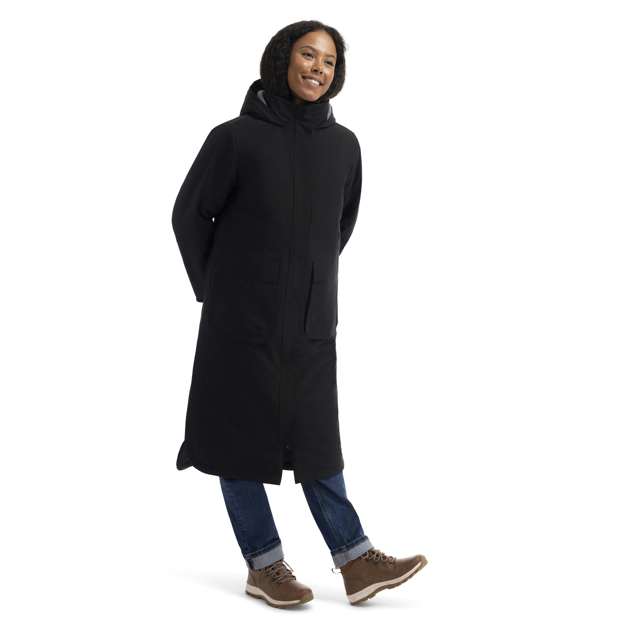 Trespass Women's Black Abby Longline Waterproof Jacket - L - 100% Mixed
