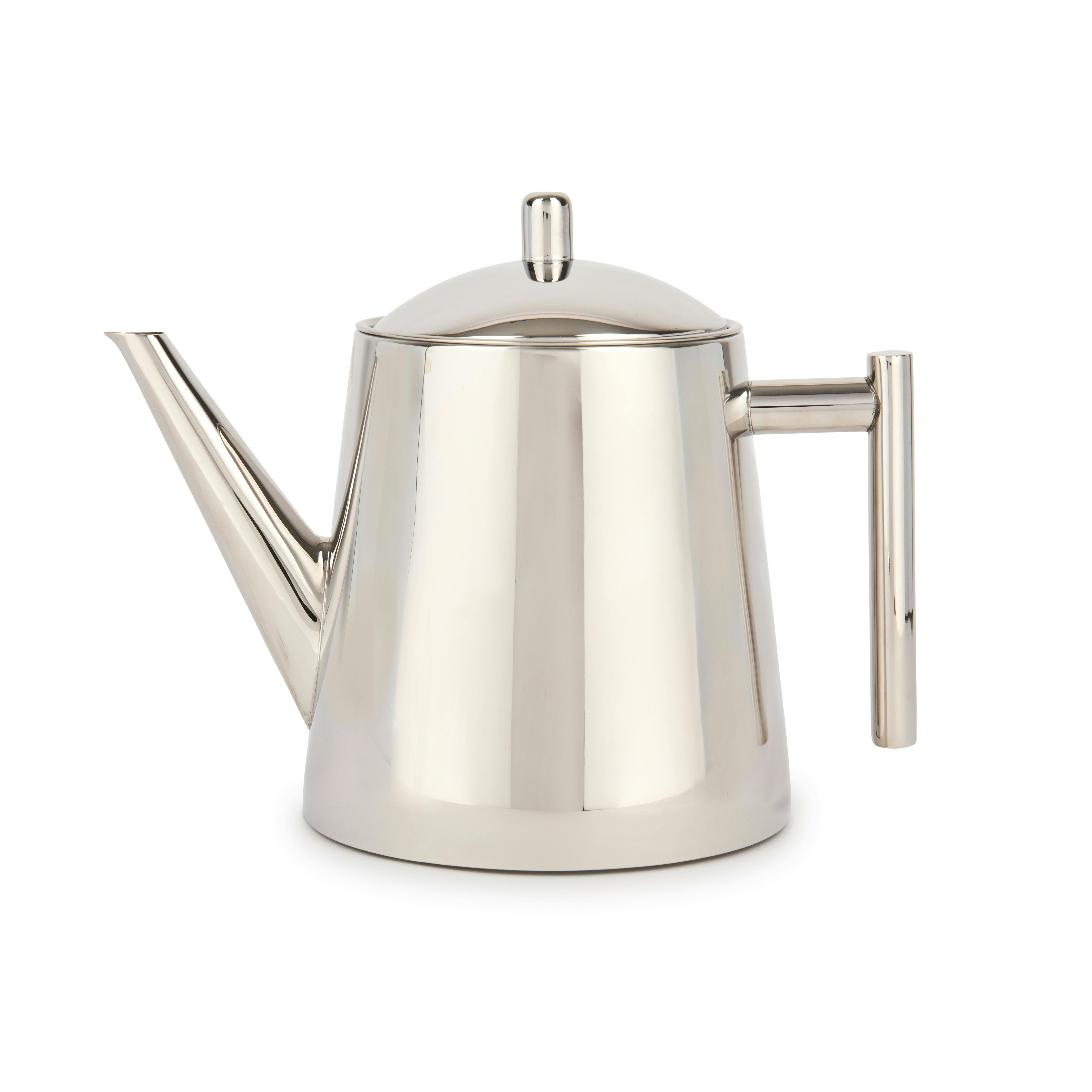 Rackhams Silver Stainless Steel Infuser Teapot - Stainless Steel - Teapot